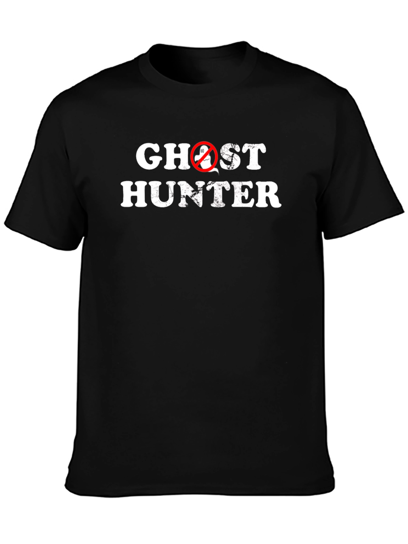 Black Ghost Hunter Graphic Tee - Paranormal Investigation Shirt view 3