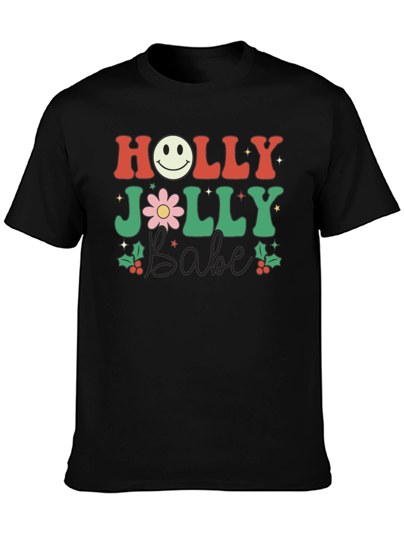 Holly Jolly Babe Retro Graphic Tee - 3