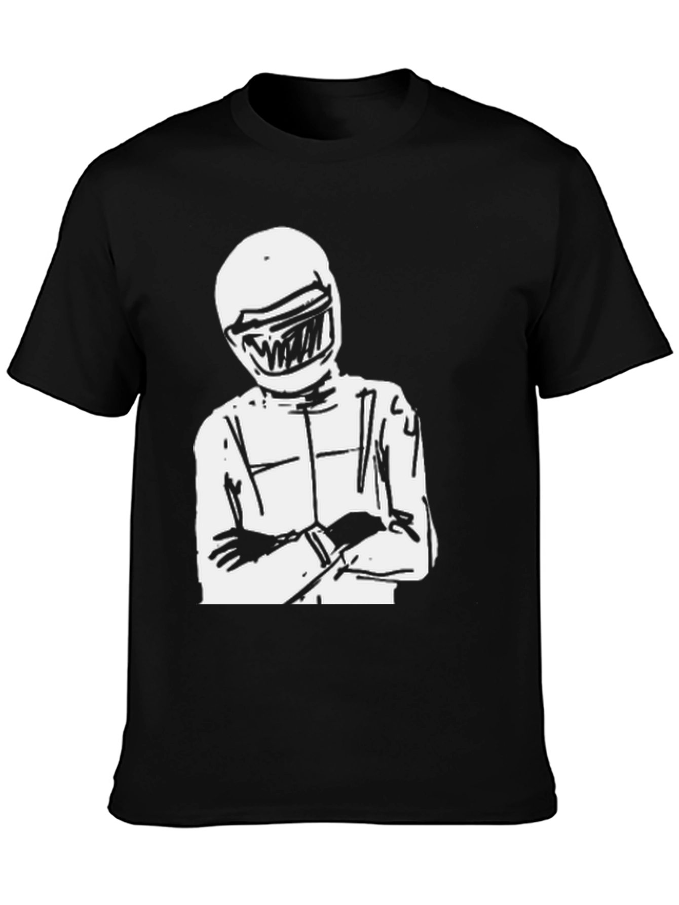 Black Racer Graphic Tee - Black Cotton Blend view 3