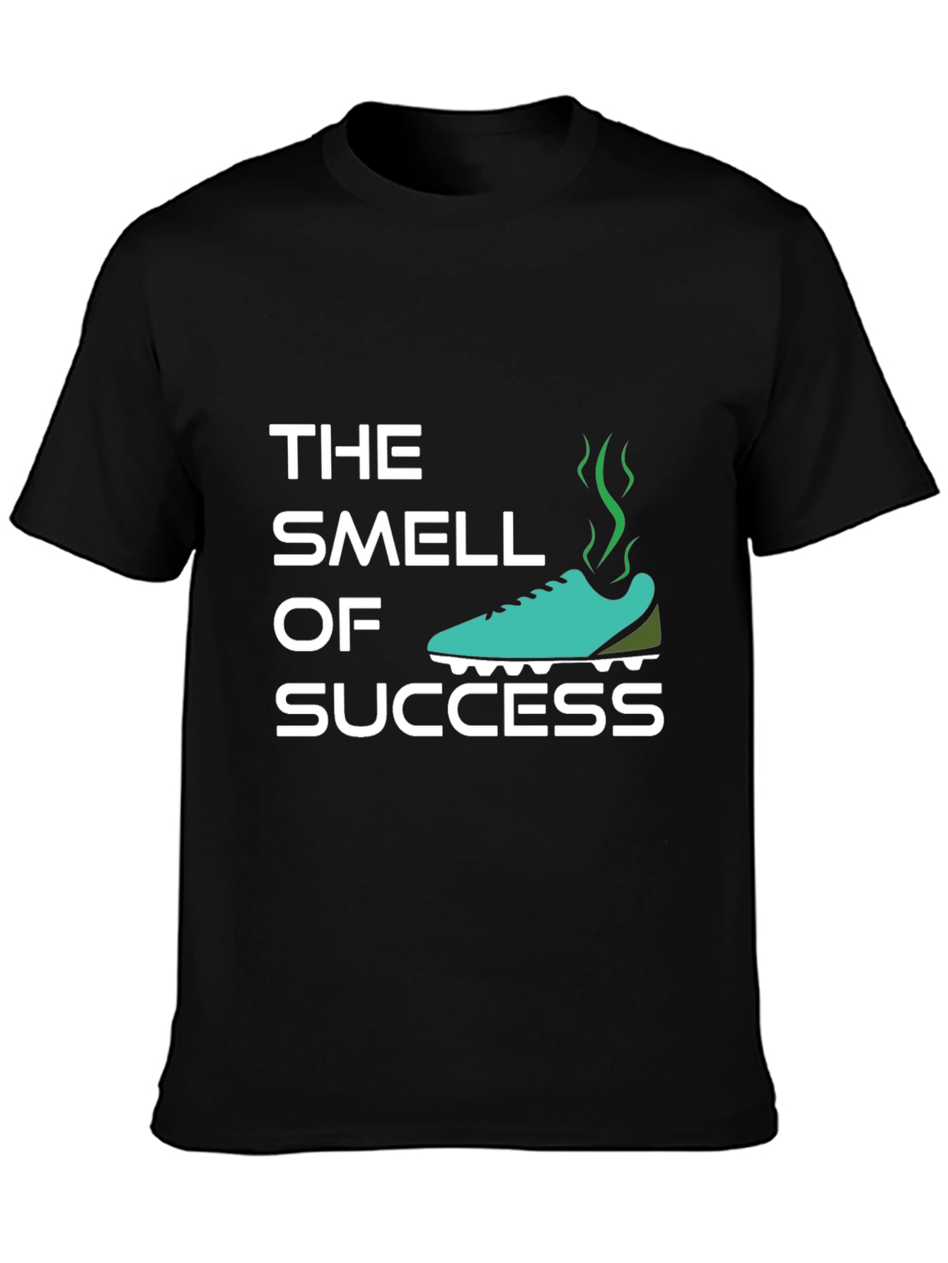 Black The Smell of Success T-Shirt - Humorous Athlete Shirt view 3