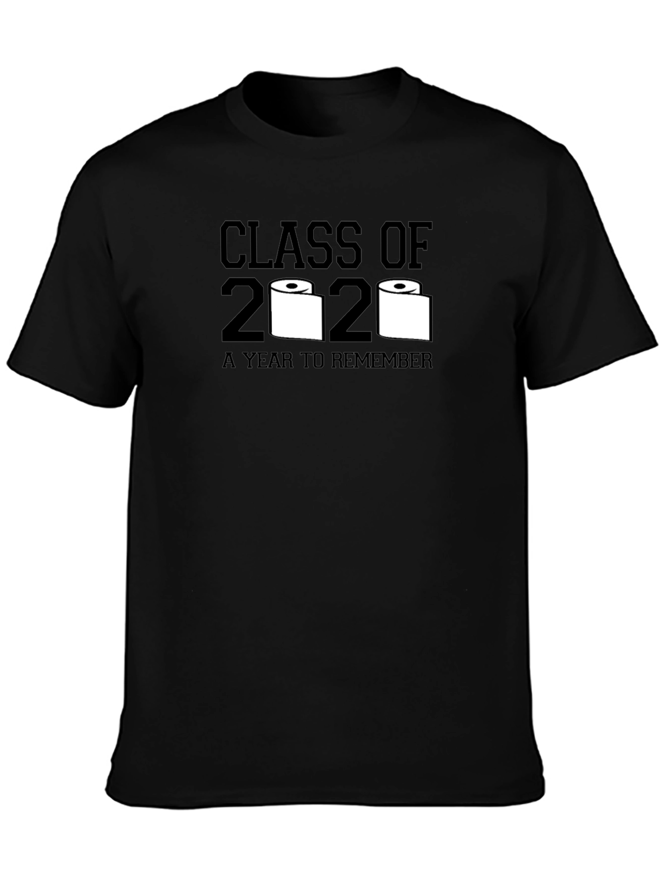 Black Class of 2020 Toilet Paper T-Shirt view 3