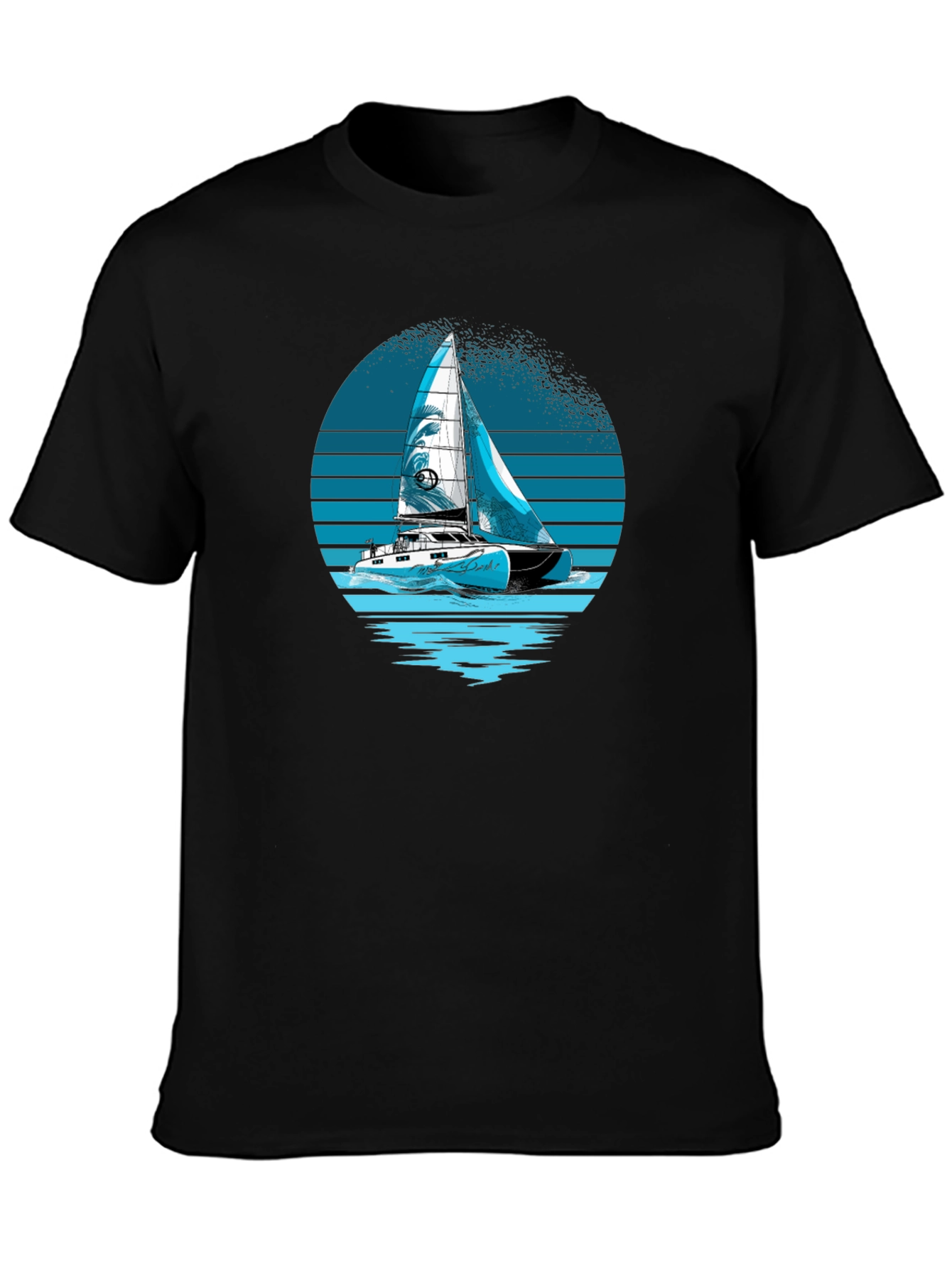 Black Sailing T-Shirt - Black Nautical Graphic Tee view 3