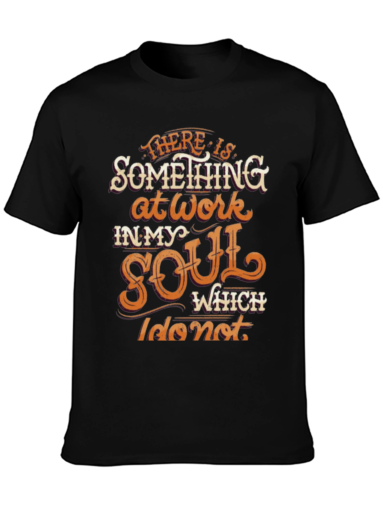Black Soulful Graphic Tee - Inspiring Message T-Shirt view 3