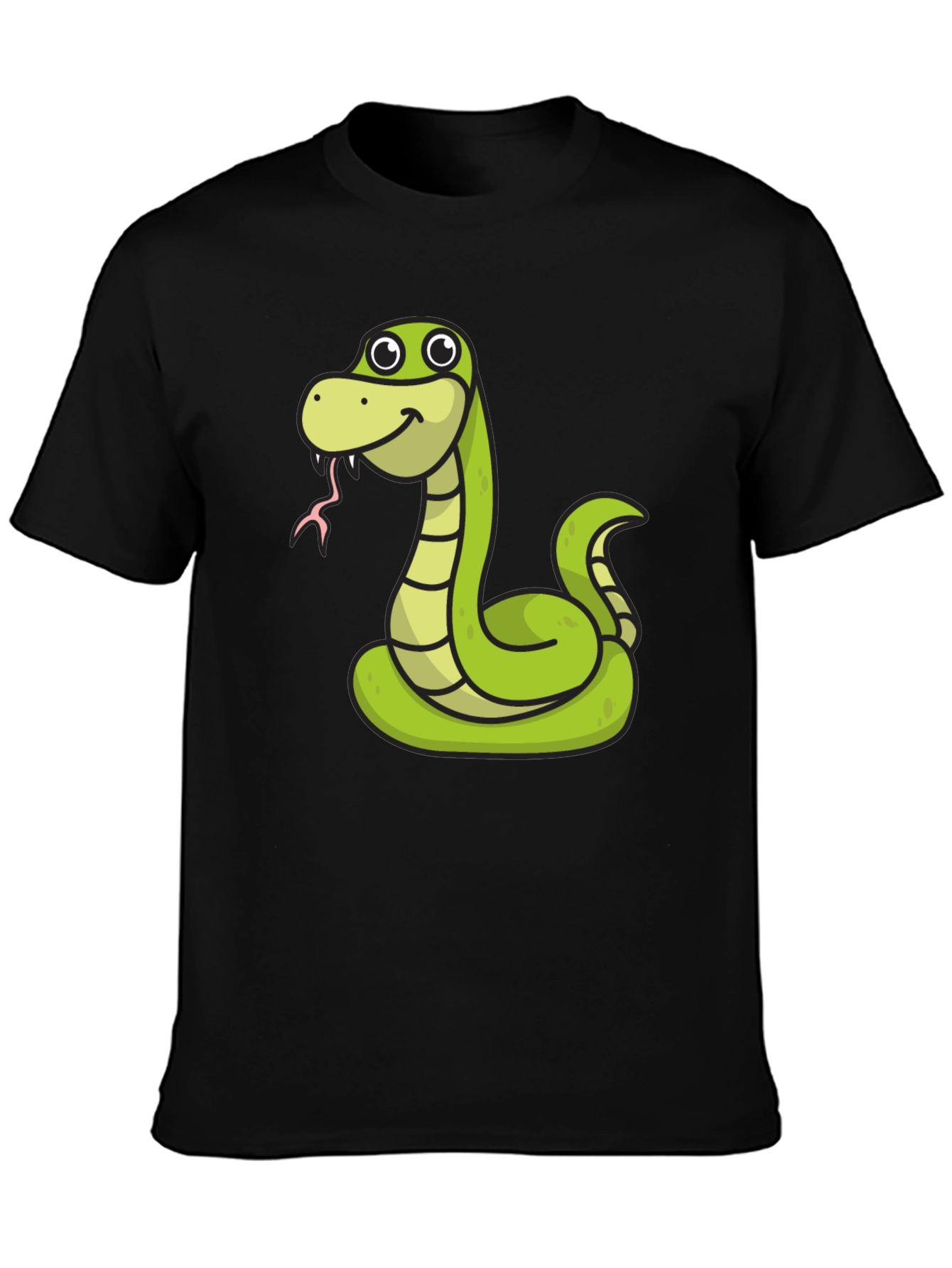 Black Snake Cartoon Graphic Tee view 3