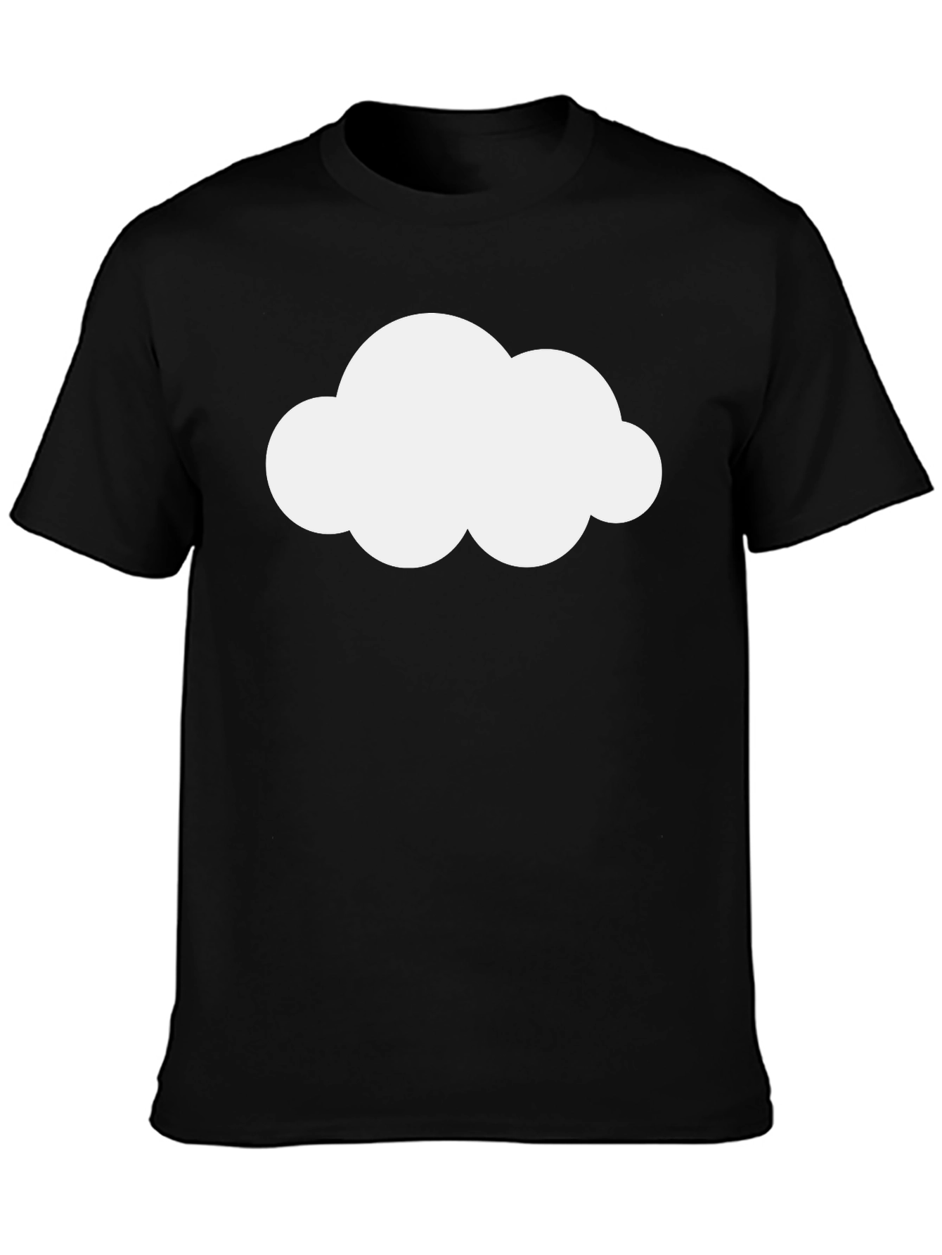 Black Cloud Graphic Tee - Soft Cotton Casual T-Shirt view 3