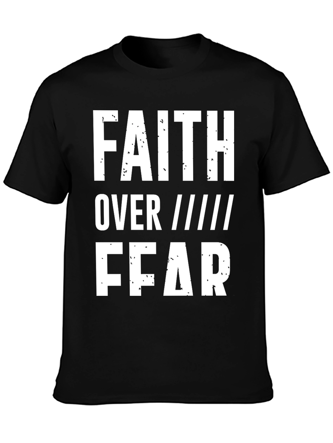 Black Faith Over Fear Graphic T-Shirt view 3