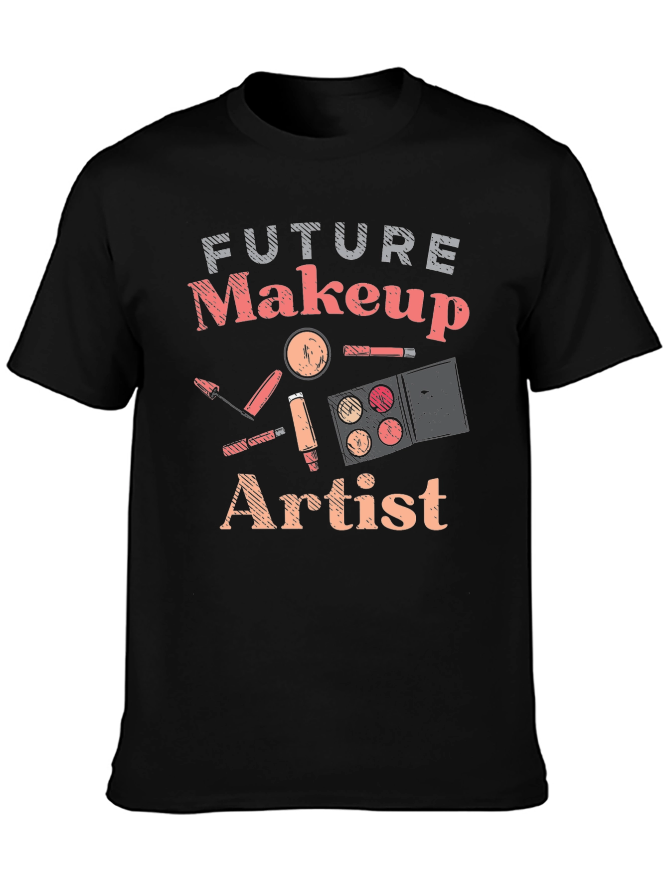 Black Future Makeup Artist T-Shirt - Stylish Gift for Aspiring MUA view 3
