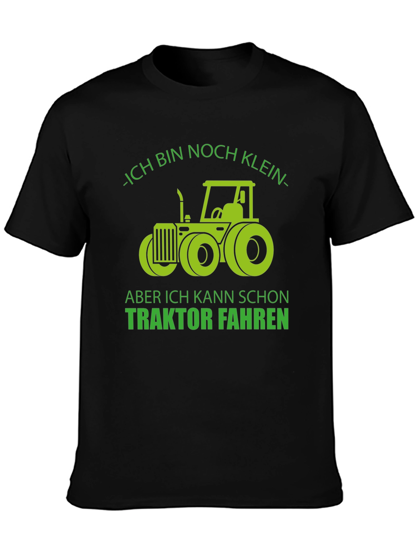 Black Tractor Driver Funny German T-Shirt view 3