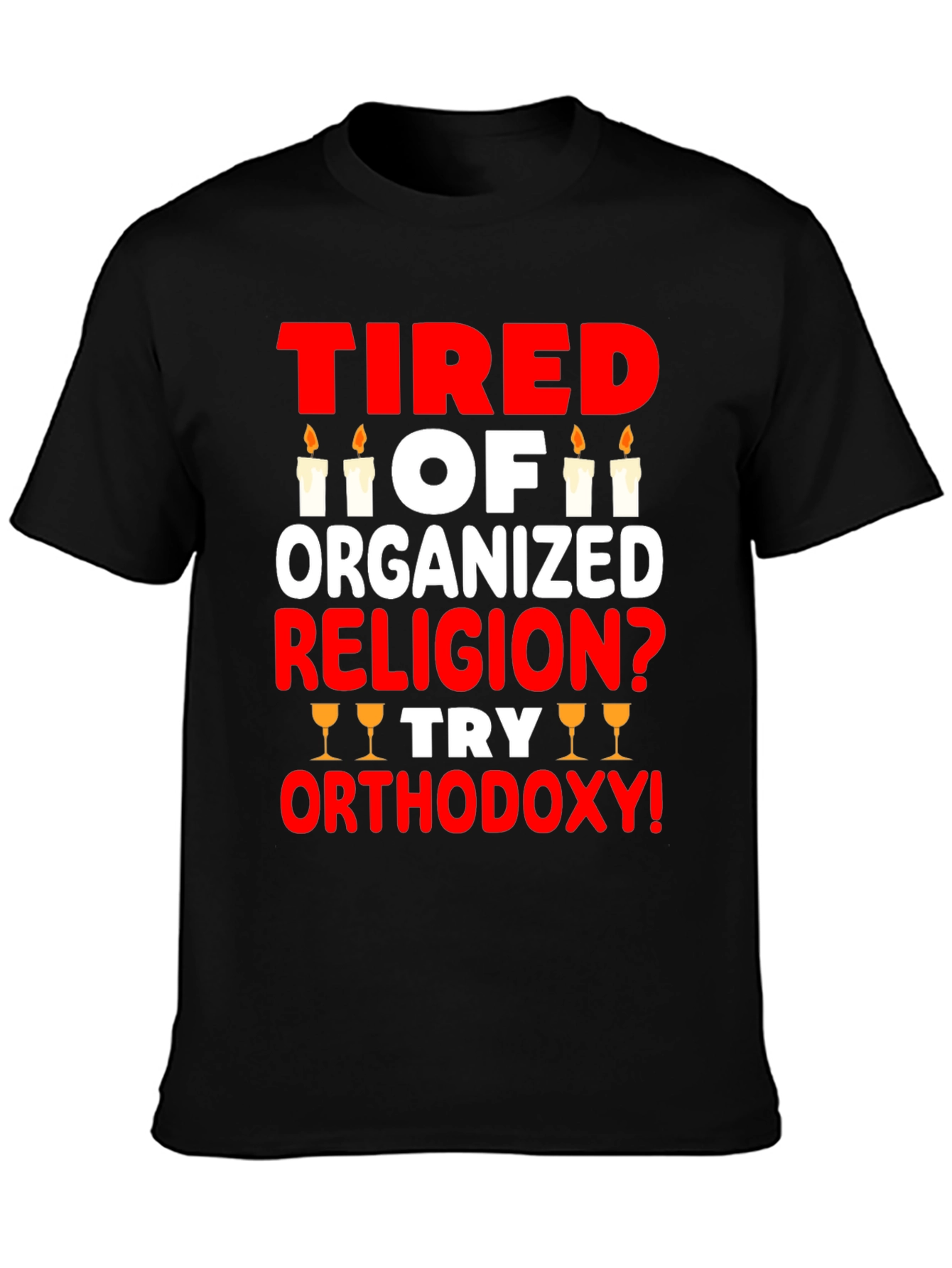 Black Tired of Religion T-Shirt view 3