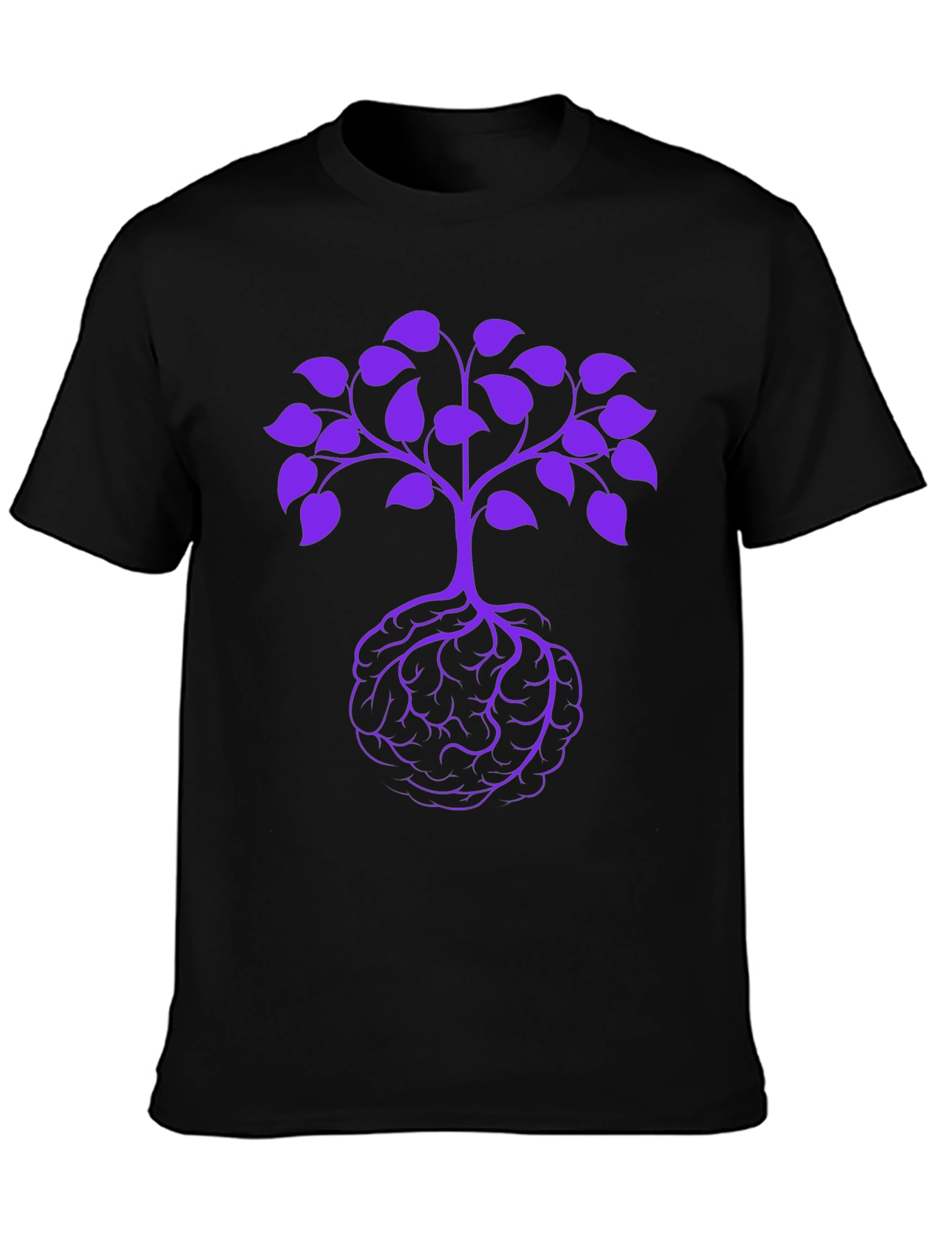 Black Brain Tree Graphic Tee - Unisex view 3