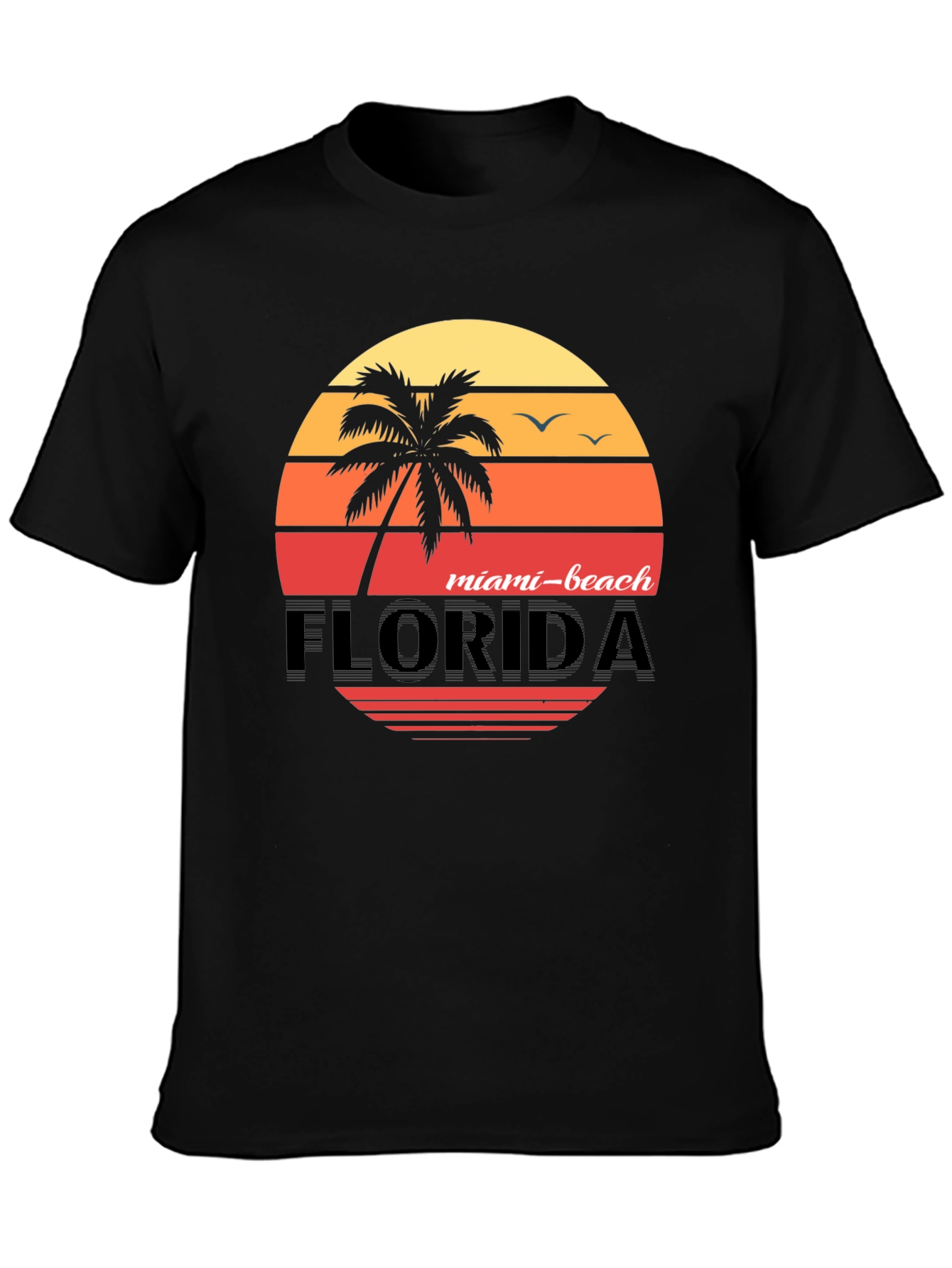 Miami Beach Florida Sunset T-Shirt - 3