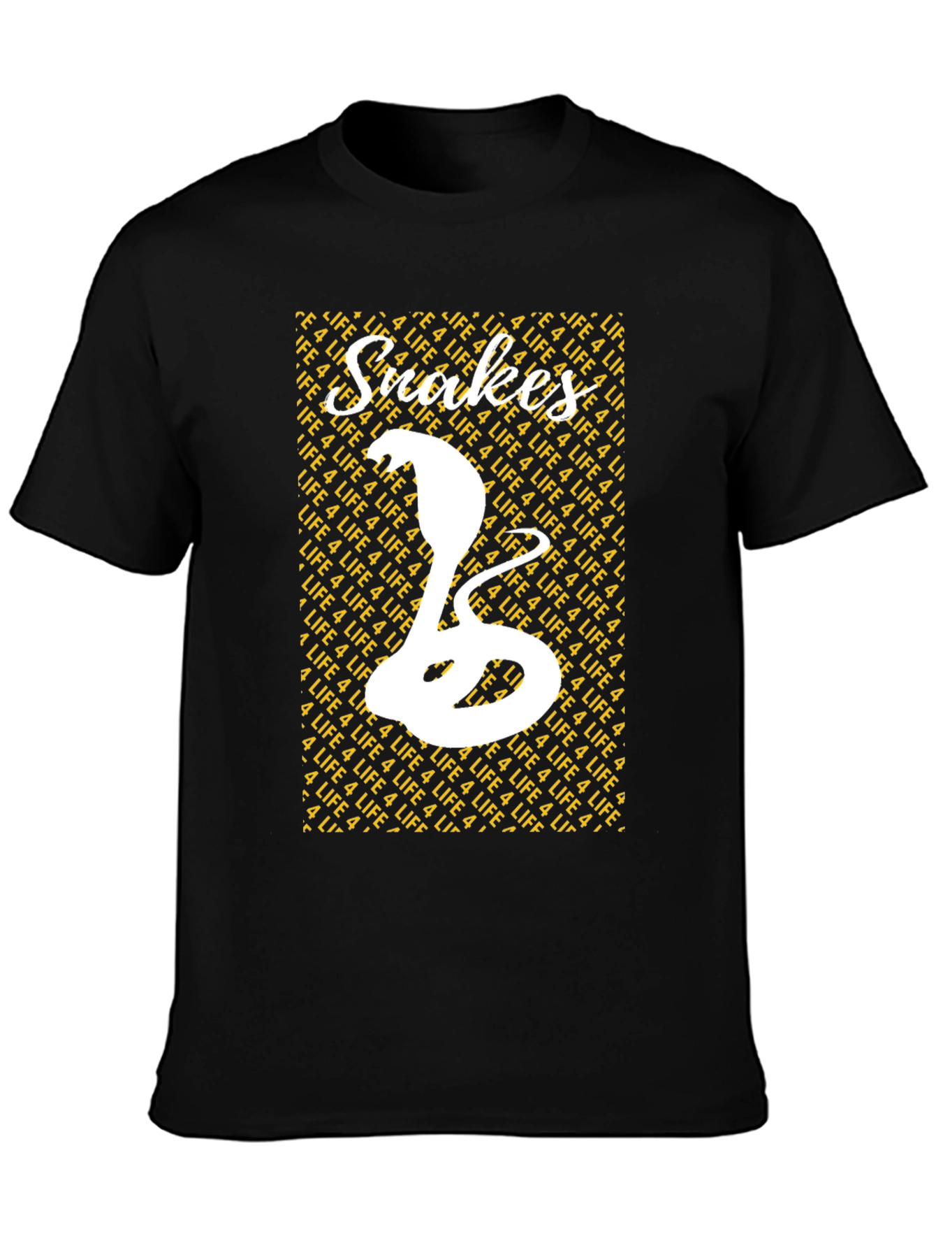 Black Snakes 4 Life Graphic Print T-Shirt view 3