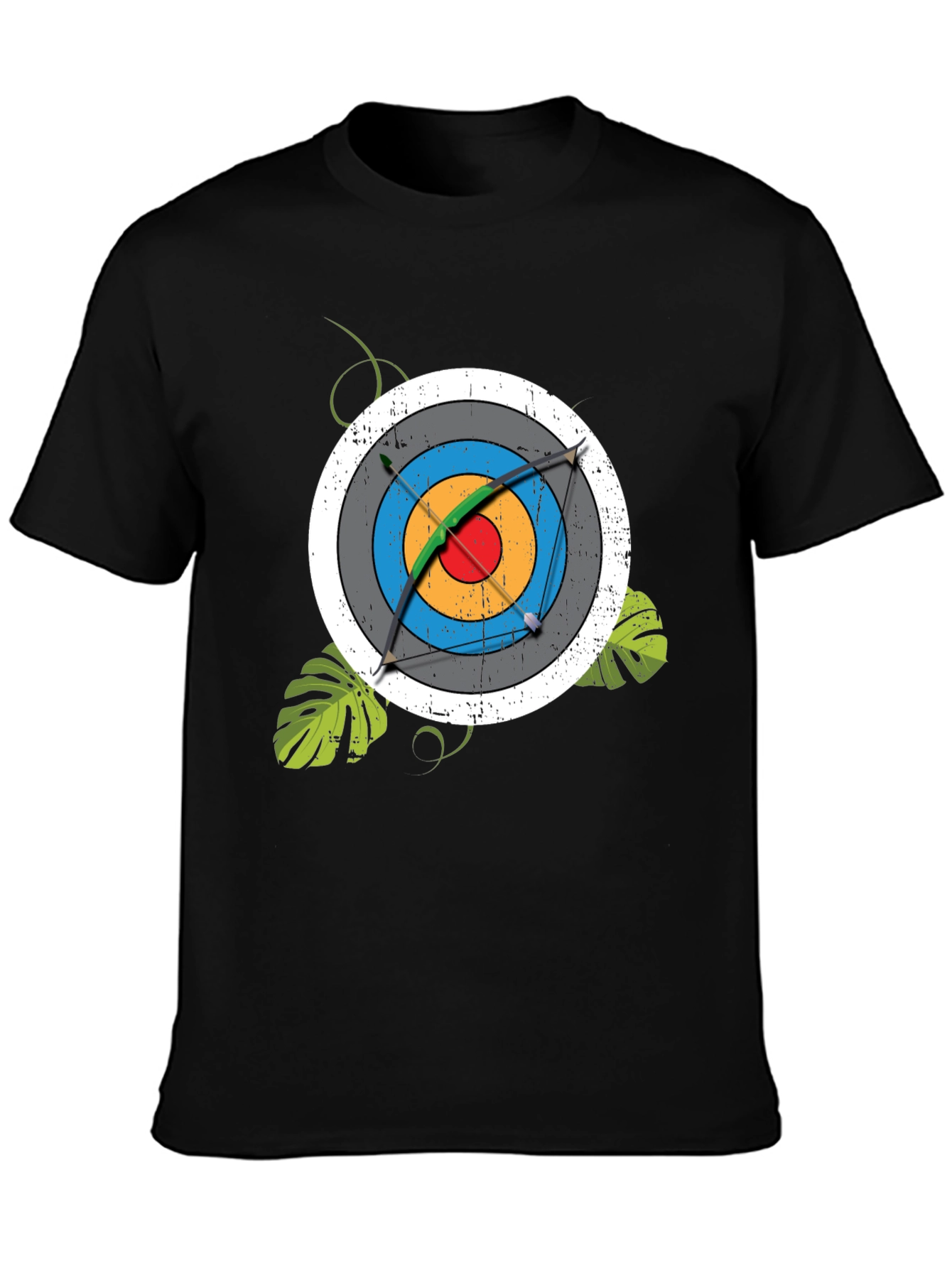 Black Archery Target Graphic Tee - Men's Black T-Shirt view 3