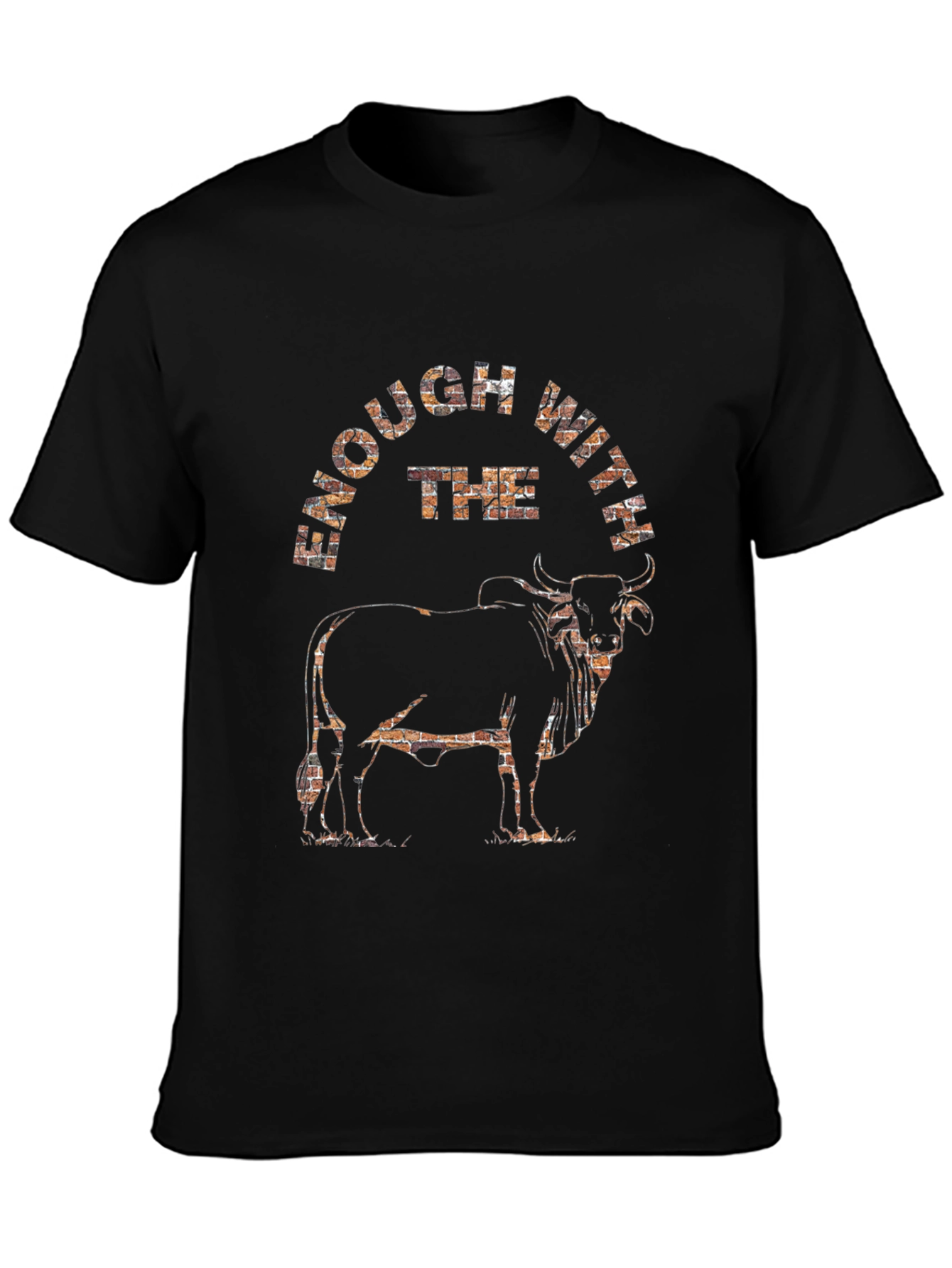Black Enough With The Bull Graphic Tee view 3