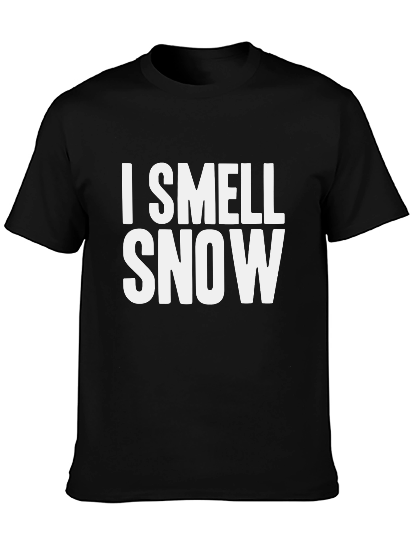Black I Smell Snow Graphic Tee - Comfortable Everyday Wear view 3