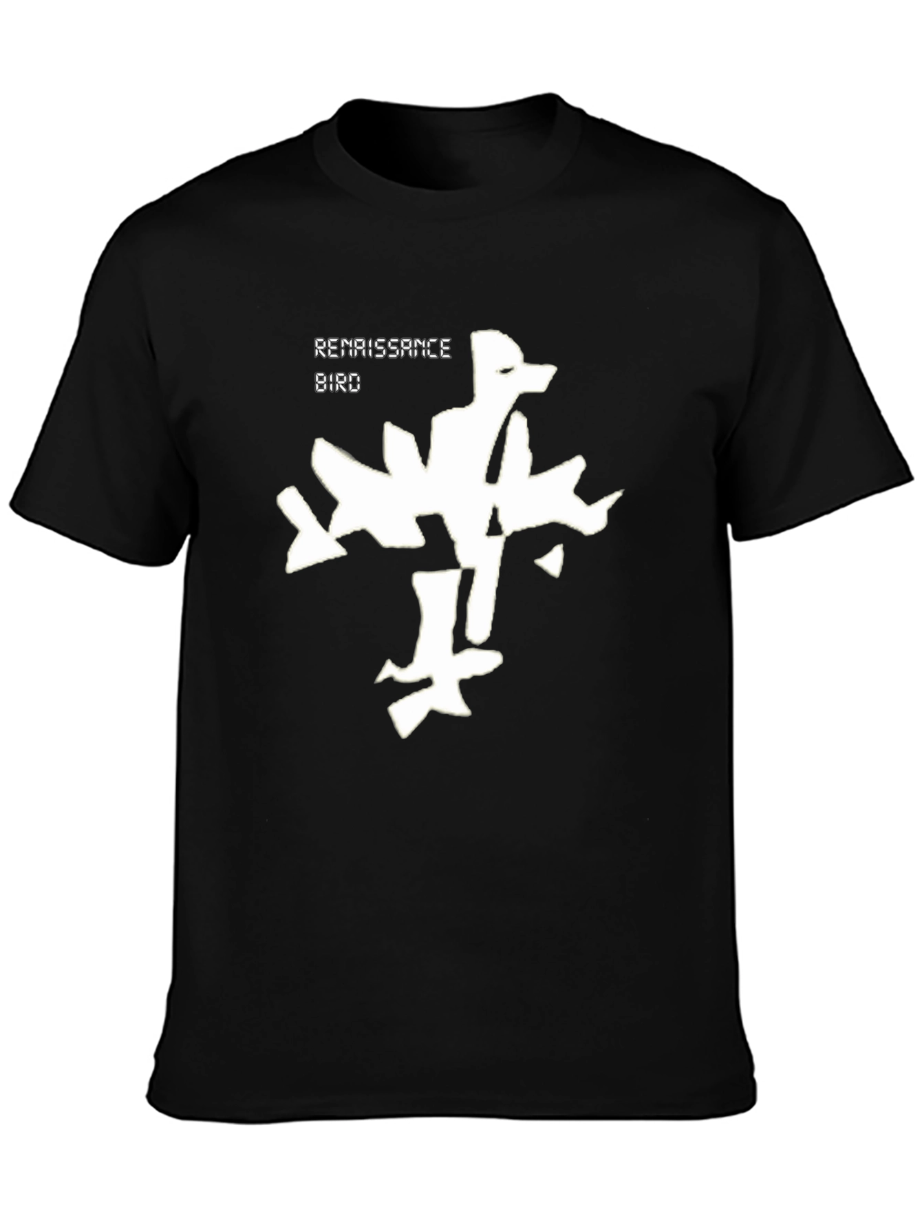 Black Renaissance Bird Graphic T-Shirt - Black view 3