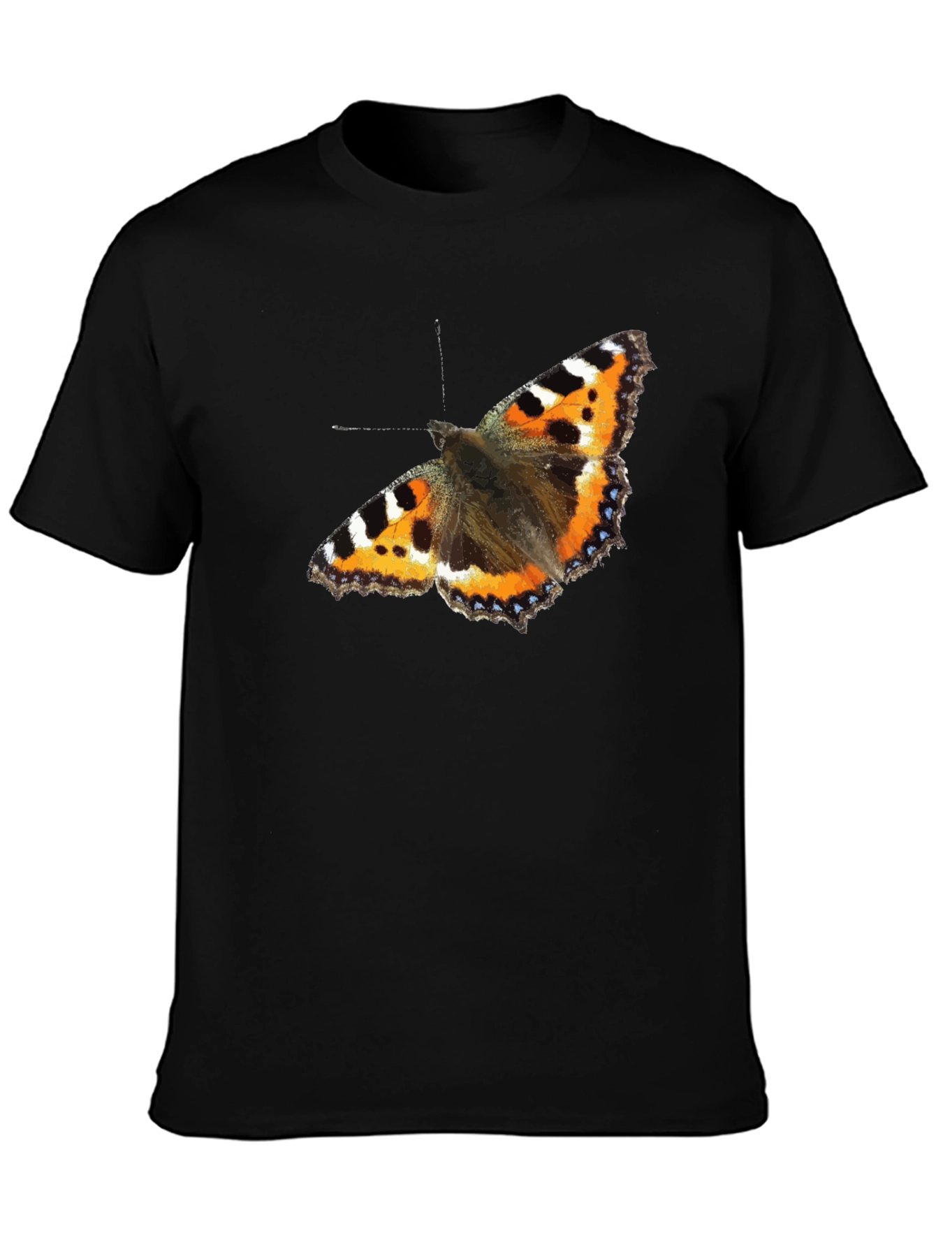 Black Butterfly Graphic Black T-Shirt view 3