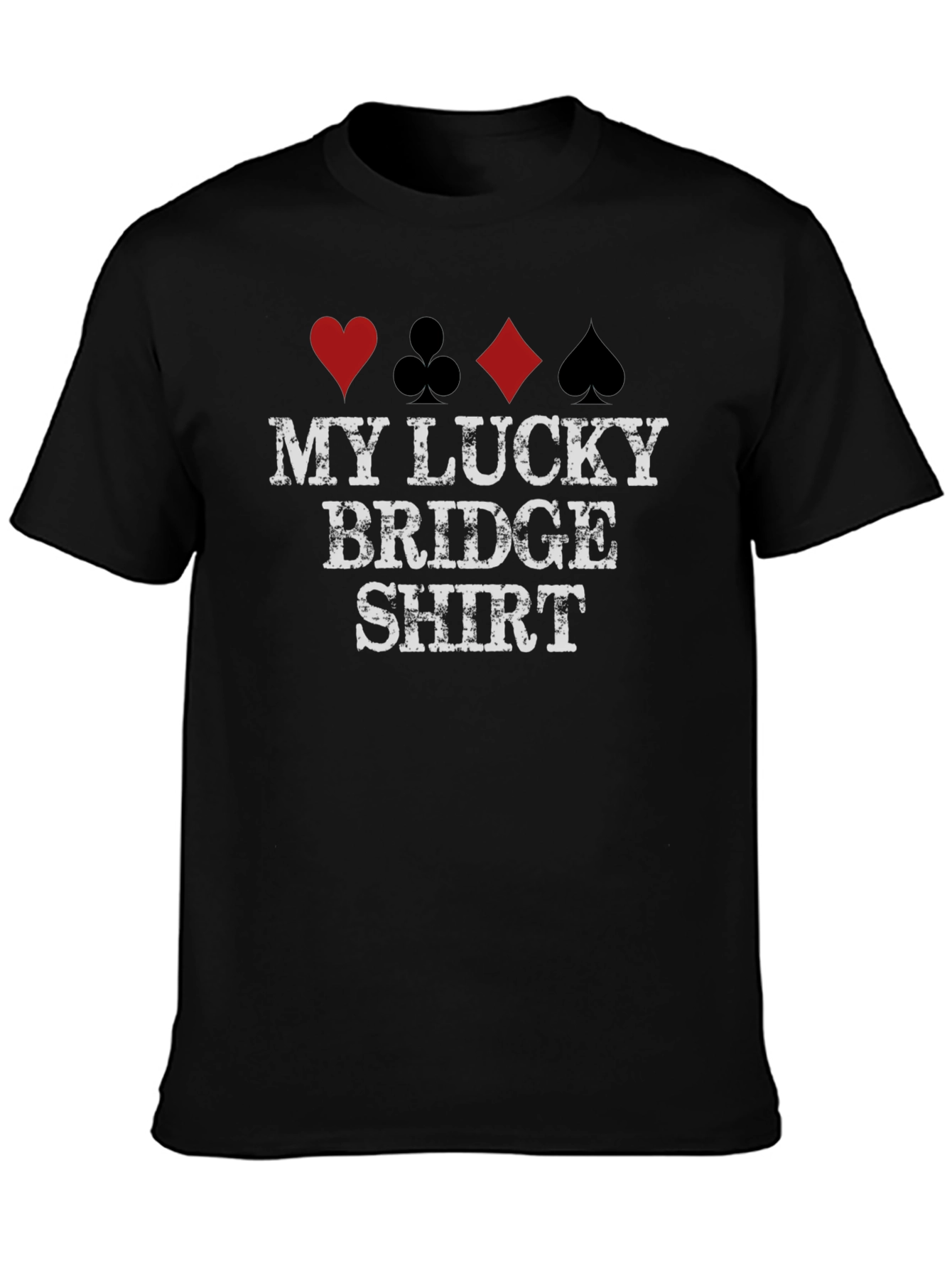 Lucky Bridge Shirt - Card Suit Design Tee - 3