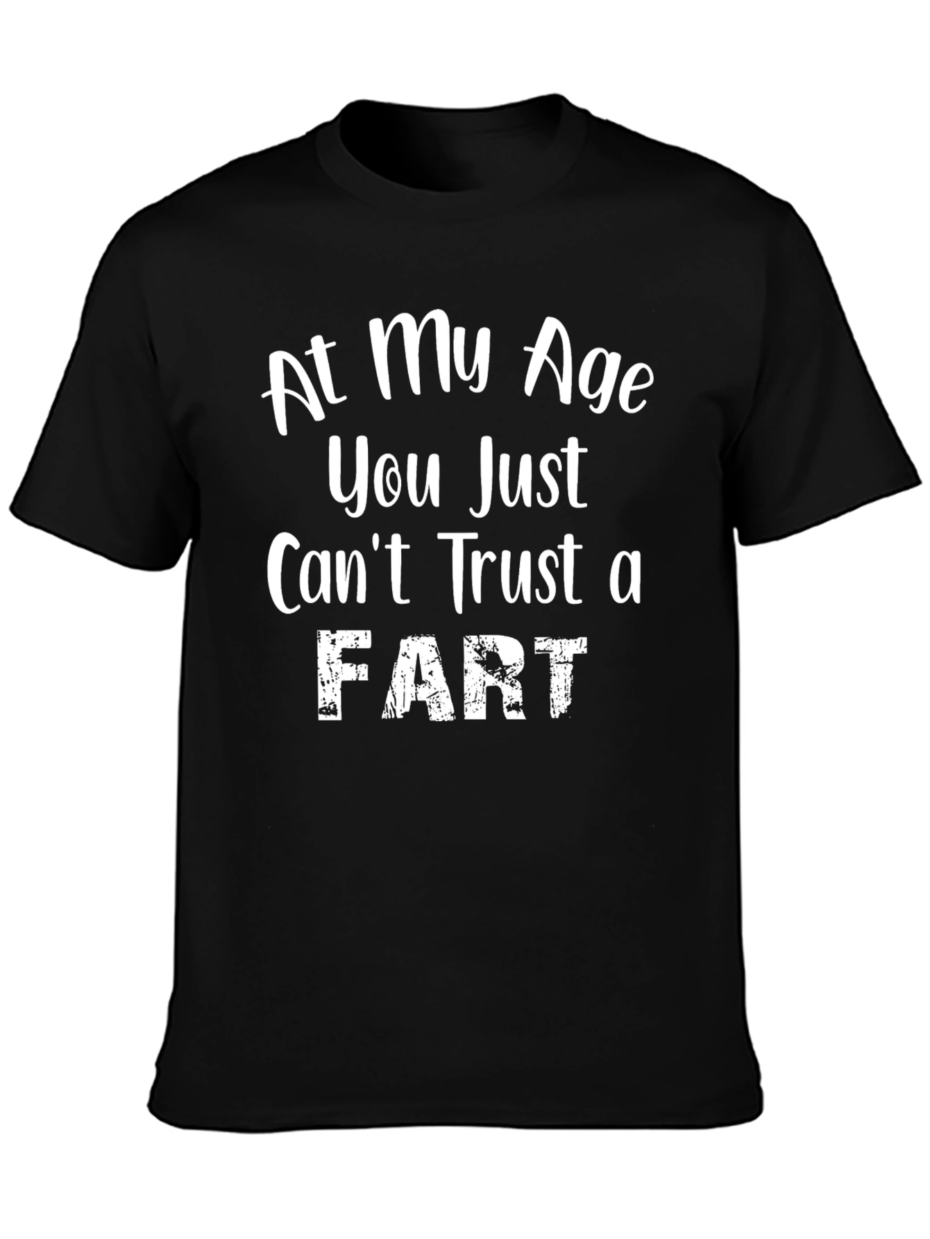 Black Funny "Trust a Fart" Graphic T-Shirt view 3
