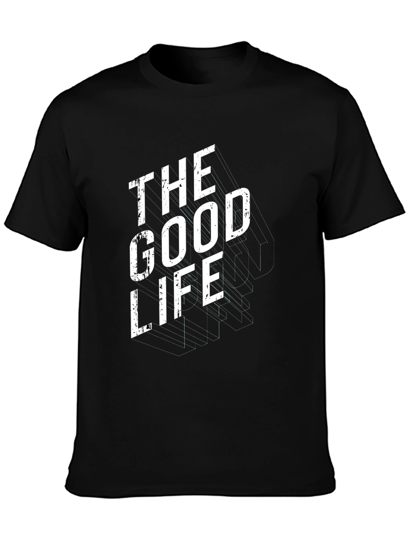 Black The Good Life Graphic Tee - Modern Black T-Shirt view 3
