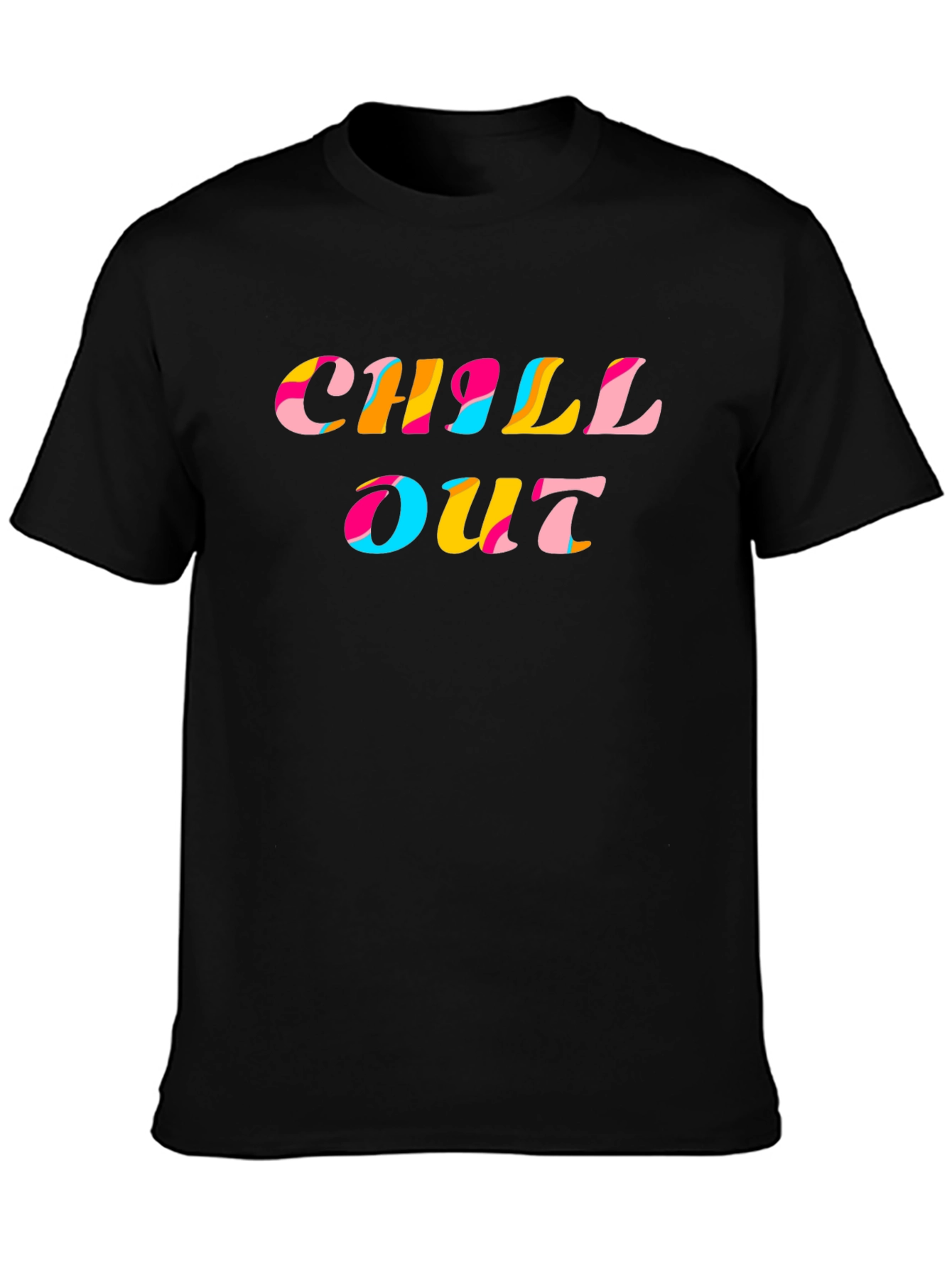 Black Chill Out T-Shirt - Trendy Graphic Tee view 3