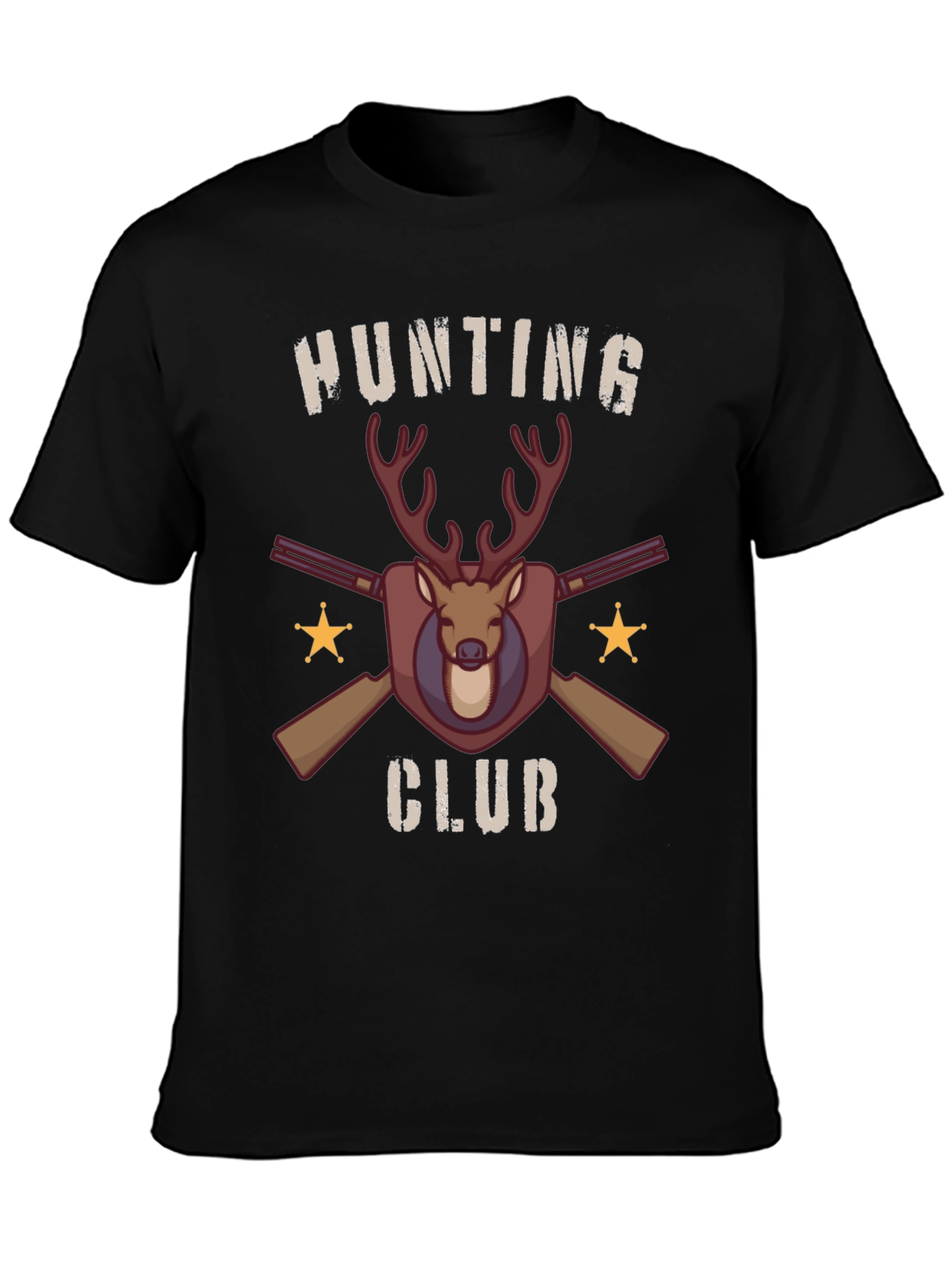 Black Hunting Club Graphic T-Shirt - Black view 3