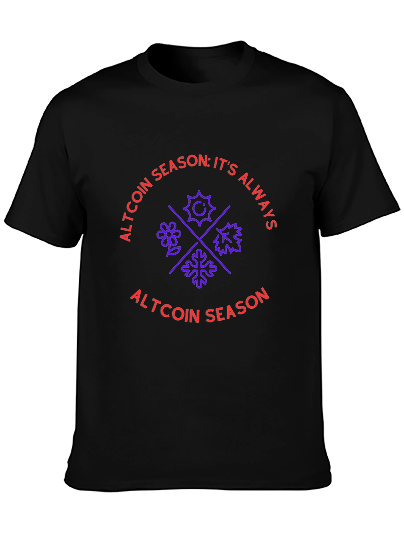 Black Altcoin Season Black Graphic Tee view 3