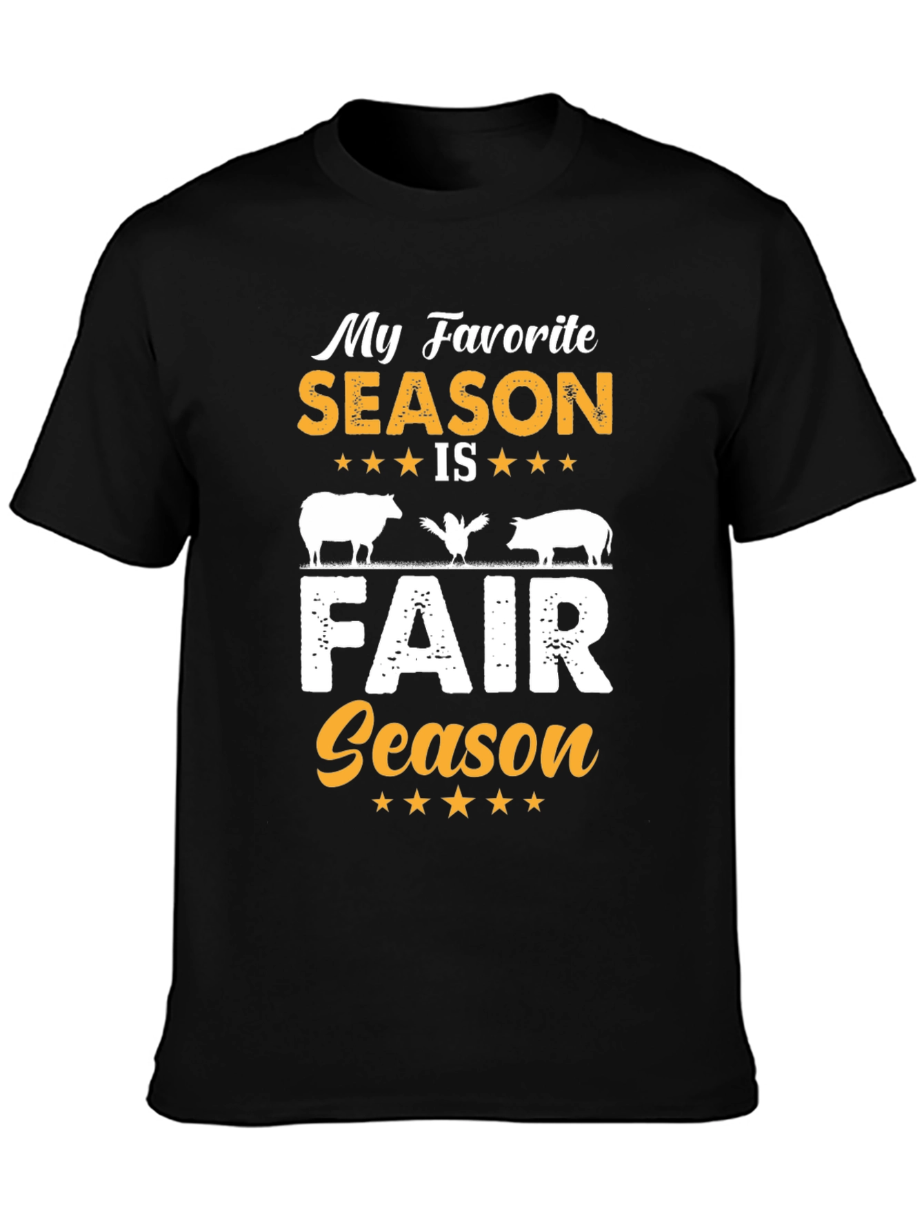 Black My Favorite Season is Fair Season T-Shirt view 3
