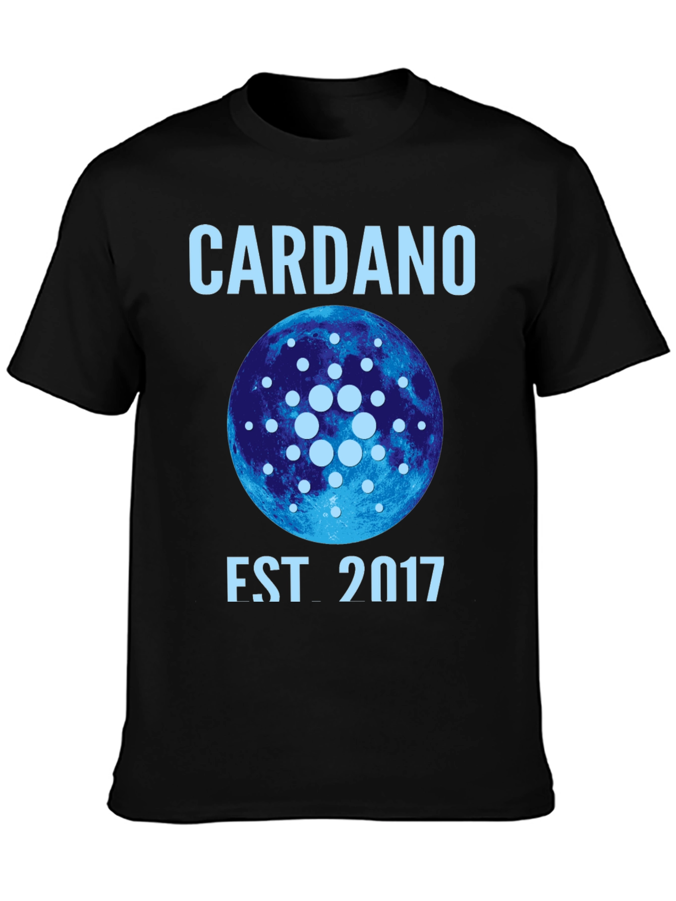 Black Cardano Est 2017 Black T-Shirt view 3