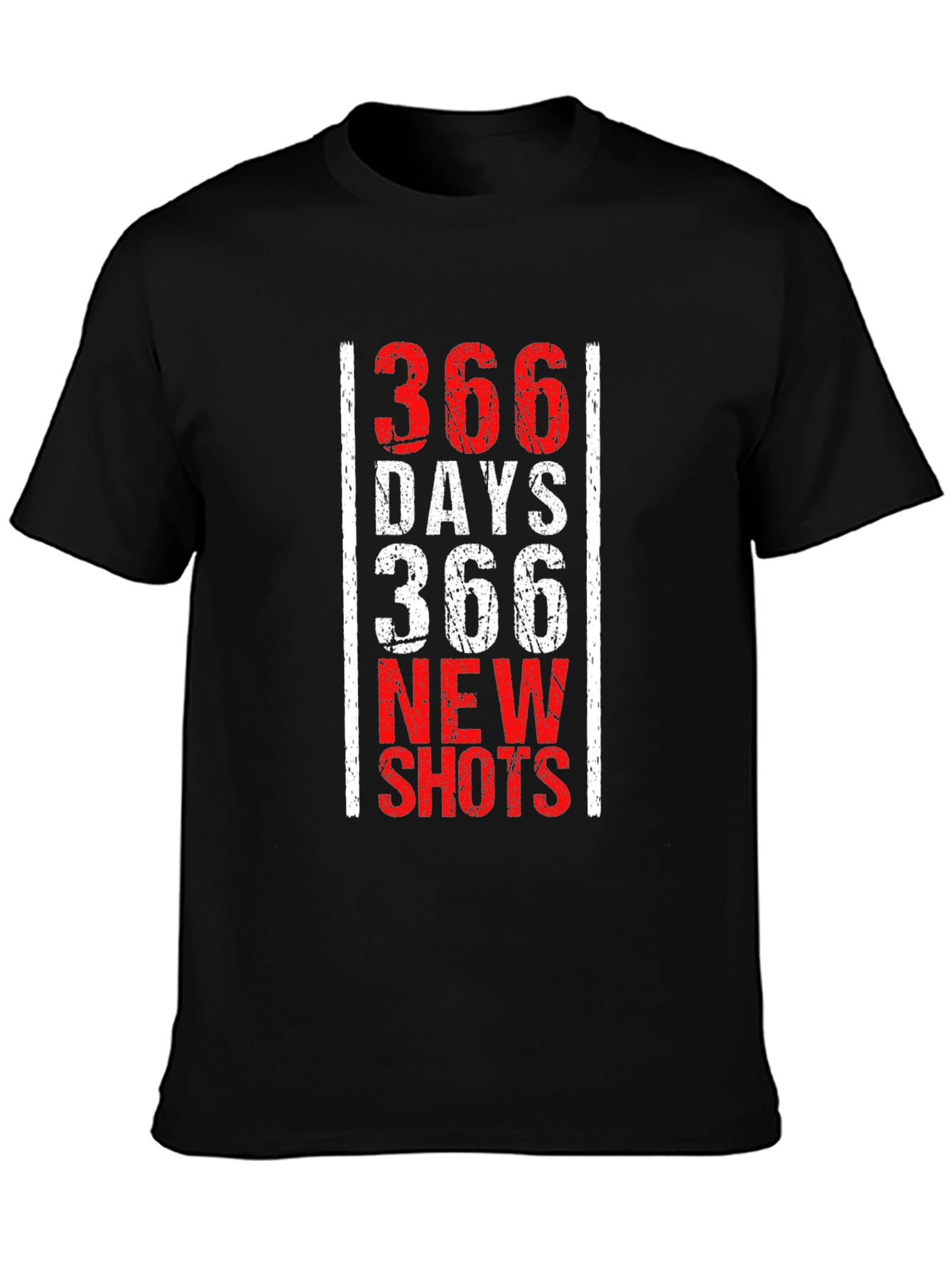 Black 366 Days New Shots Black Graphic Tee view 3