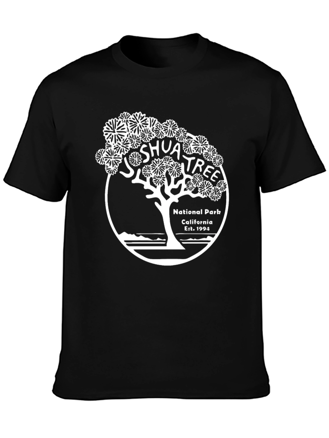 Black Joshua Tree National Park Black T-Shirt view 3