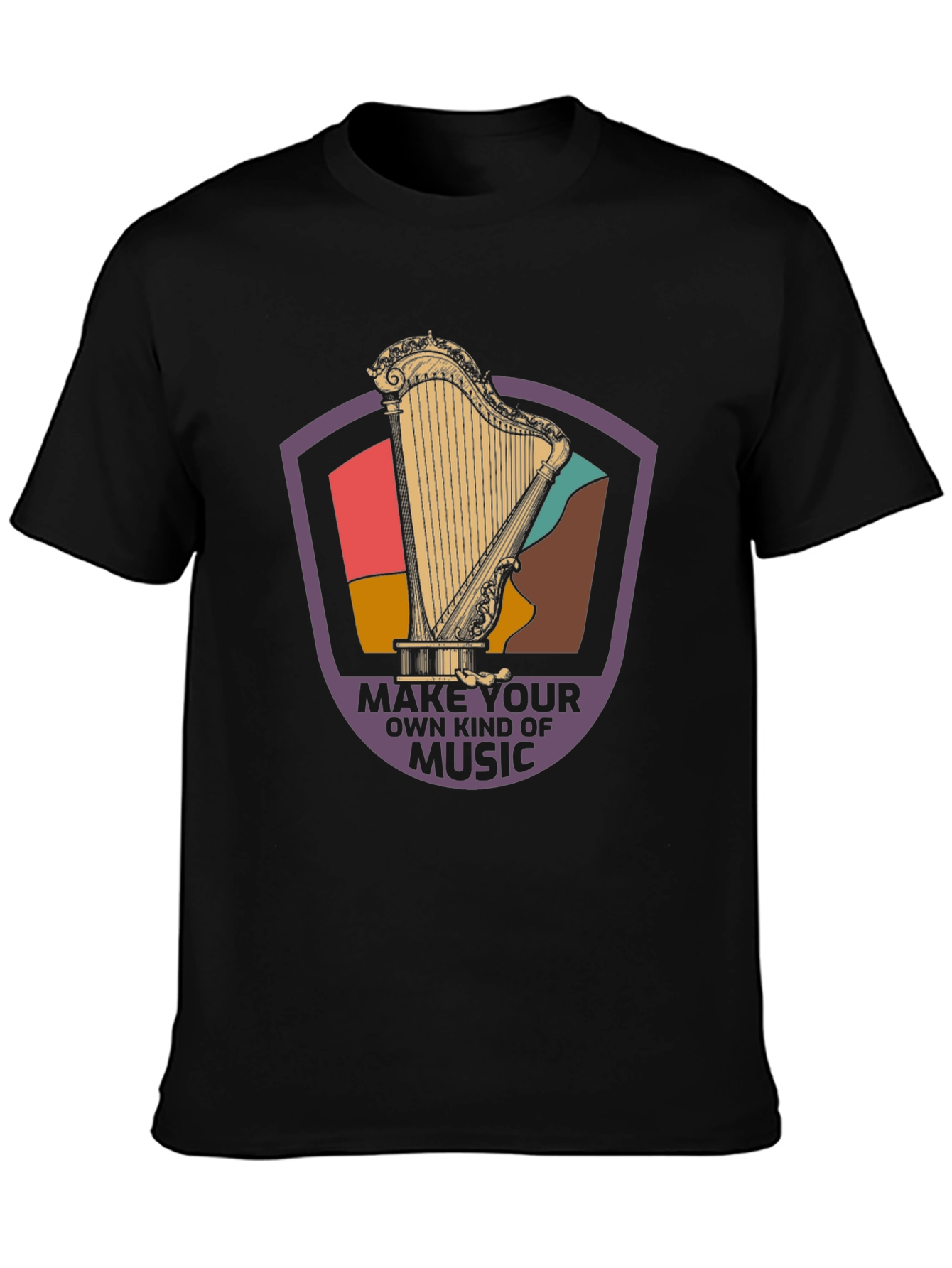 Black Make Your Own Music Graphic Tee view 3
