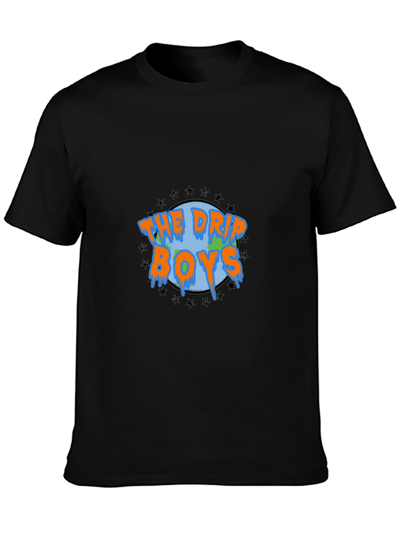 Black The Drip Boys Graphic Tee - Black Cotton T-Shirt view 3
