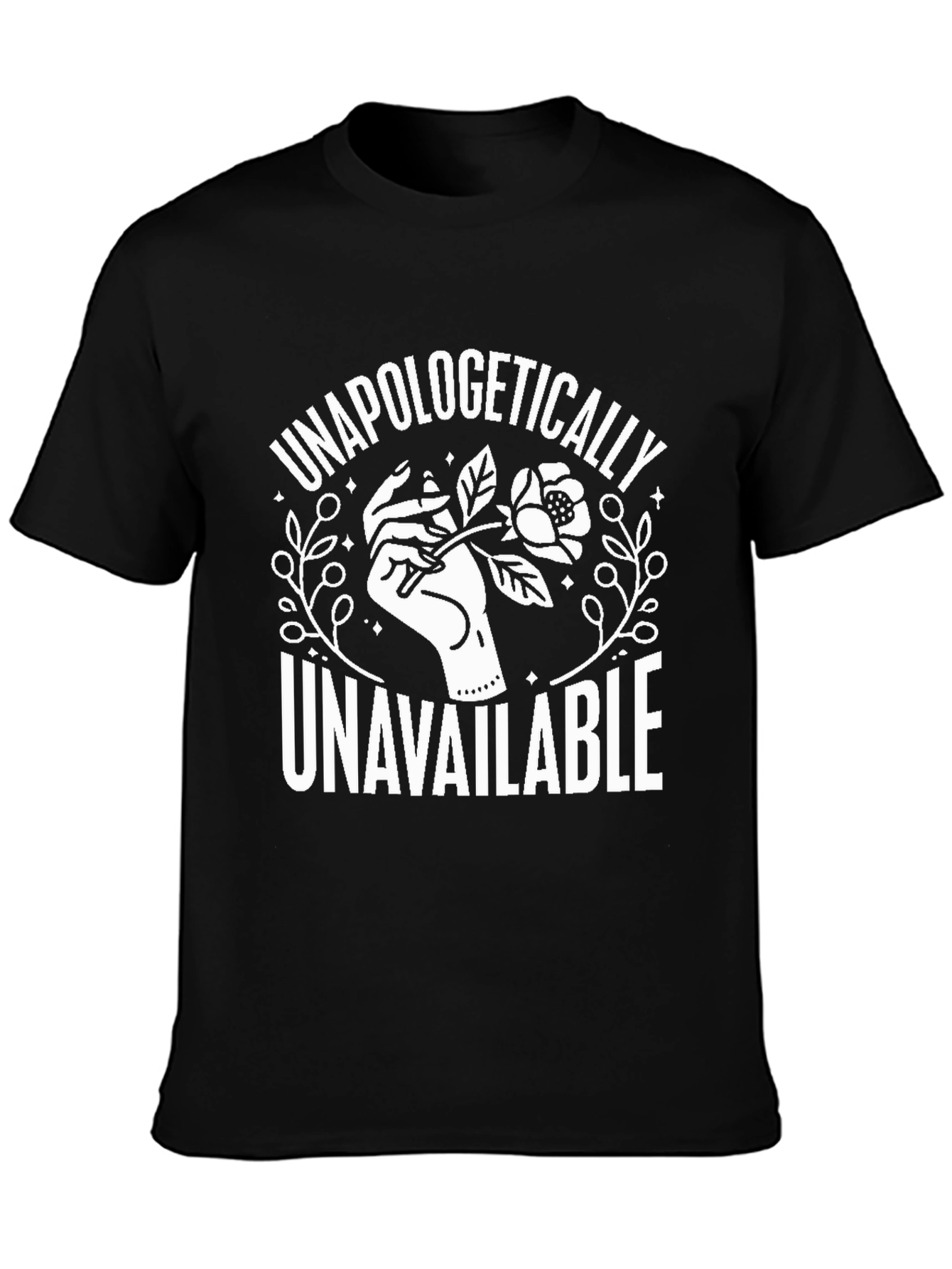 Black Unapologetically Unavailable Graphic Tee view 3