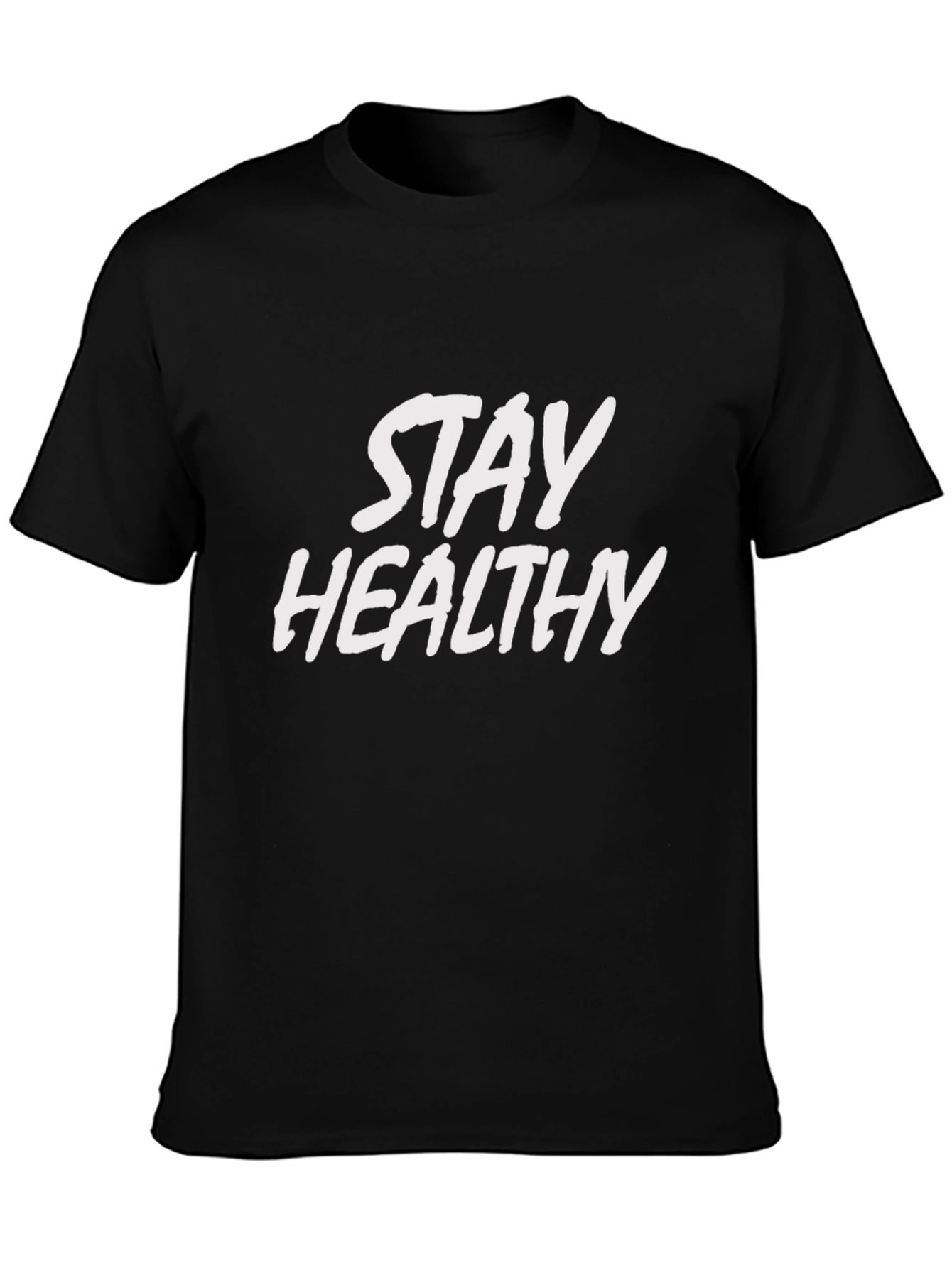 Black Stay Healthy Graphic Tee - Classic Black view 3
