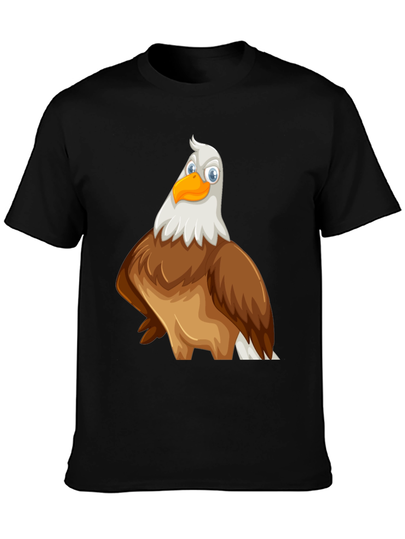 Black Eagle Cartoon Graphic Print Tee view 3