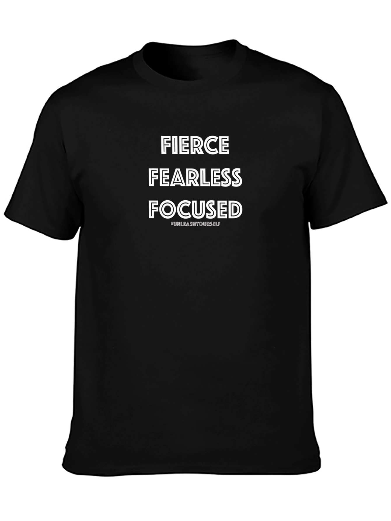 Black Fierce Fearless Focused Graphic T-Shirt view 3