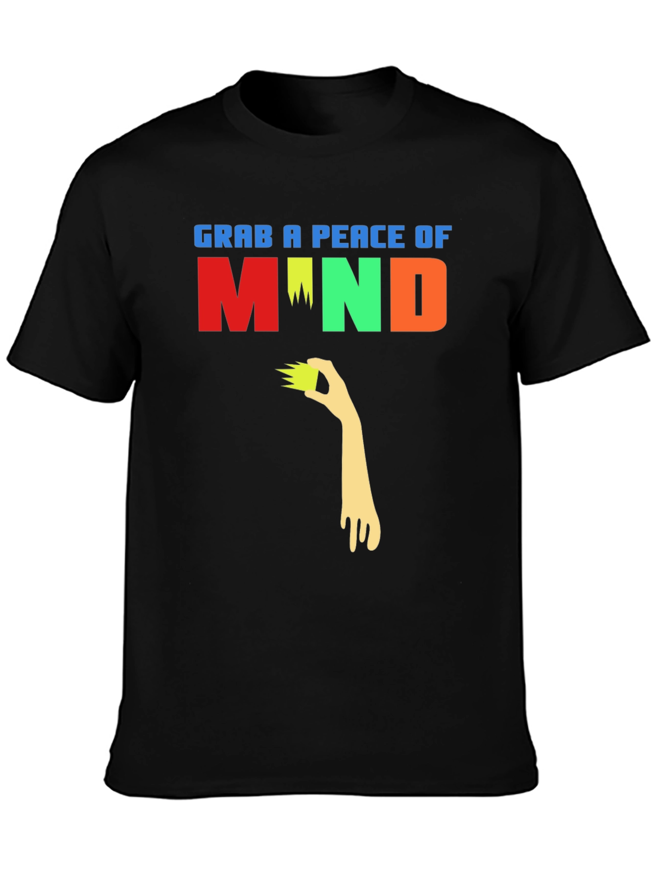 Black Grab A Peace Of Mind Graphic T-Shirt view 3