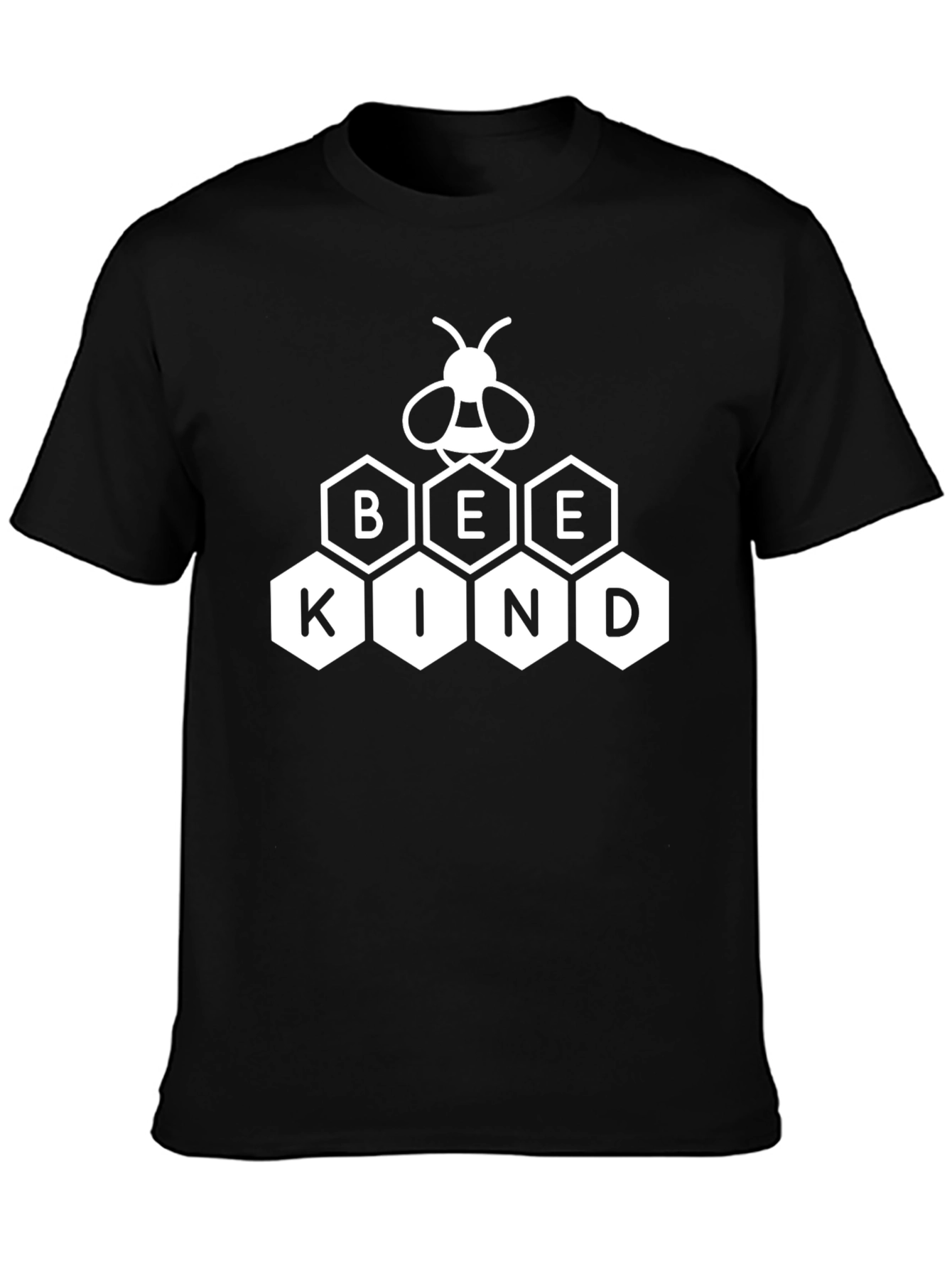 Black Bee Kind T-Shirt - Black Cotton Blend view 3