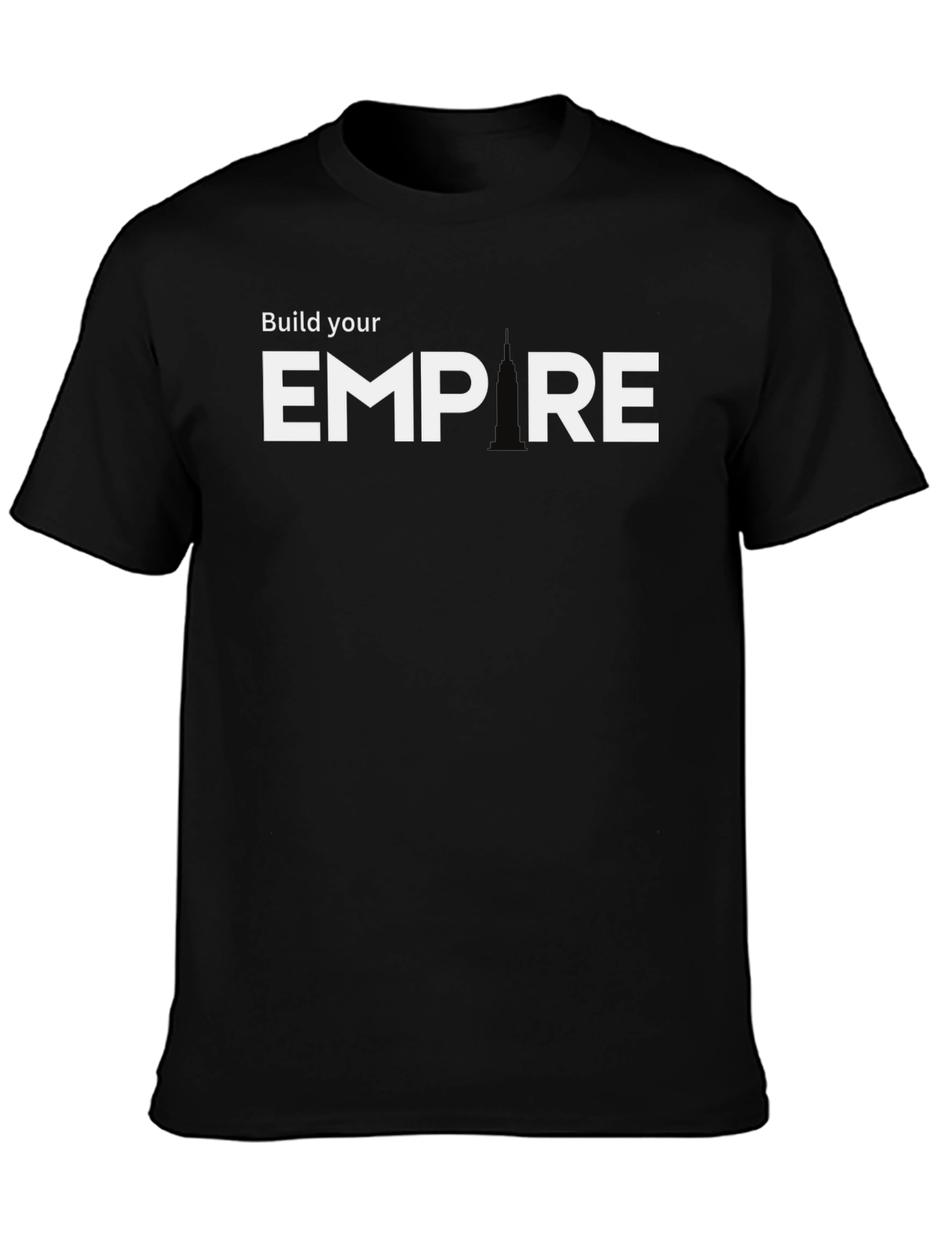 Black Build Your Empire Graphic Tee - Black Cotton Blend view 3