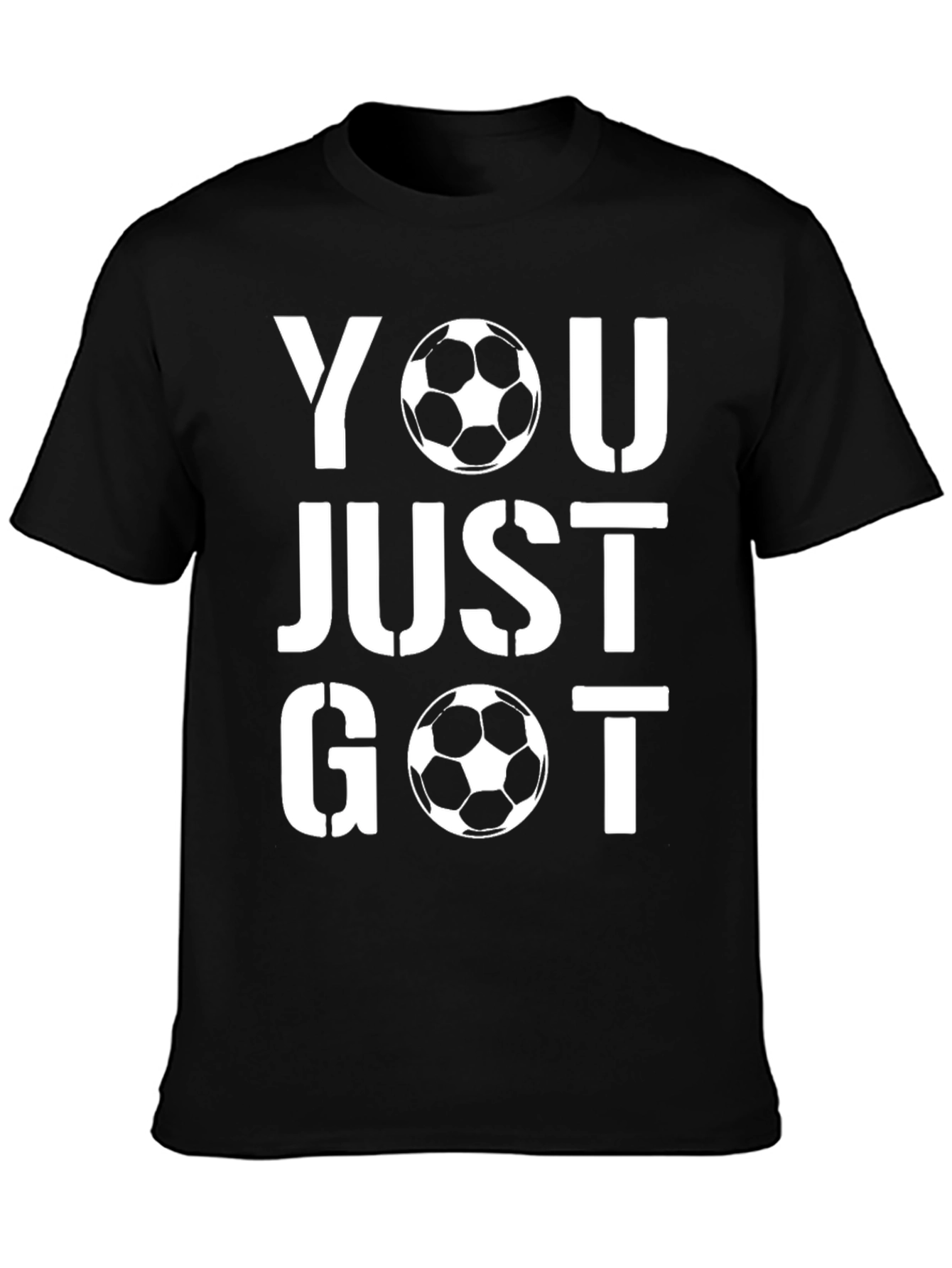 Black You Got Soccer T-Shirt - Black Cotton Graphic Tee view 3