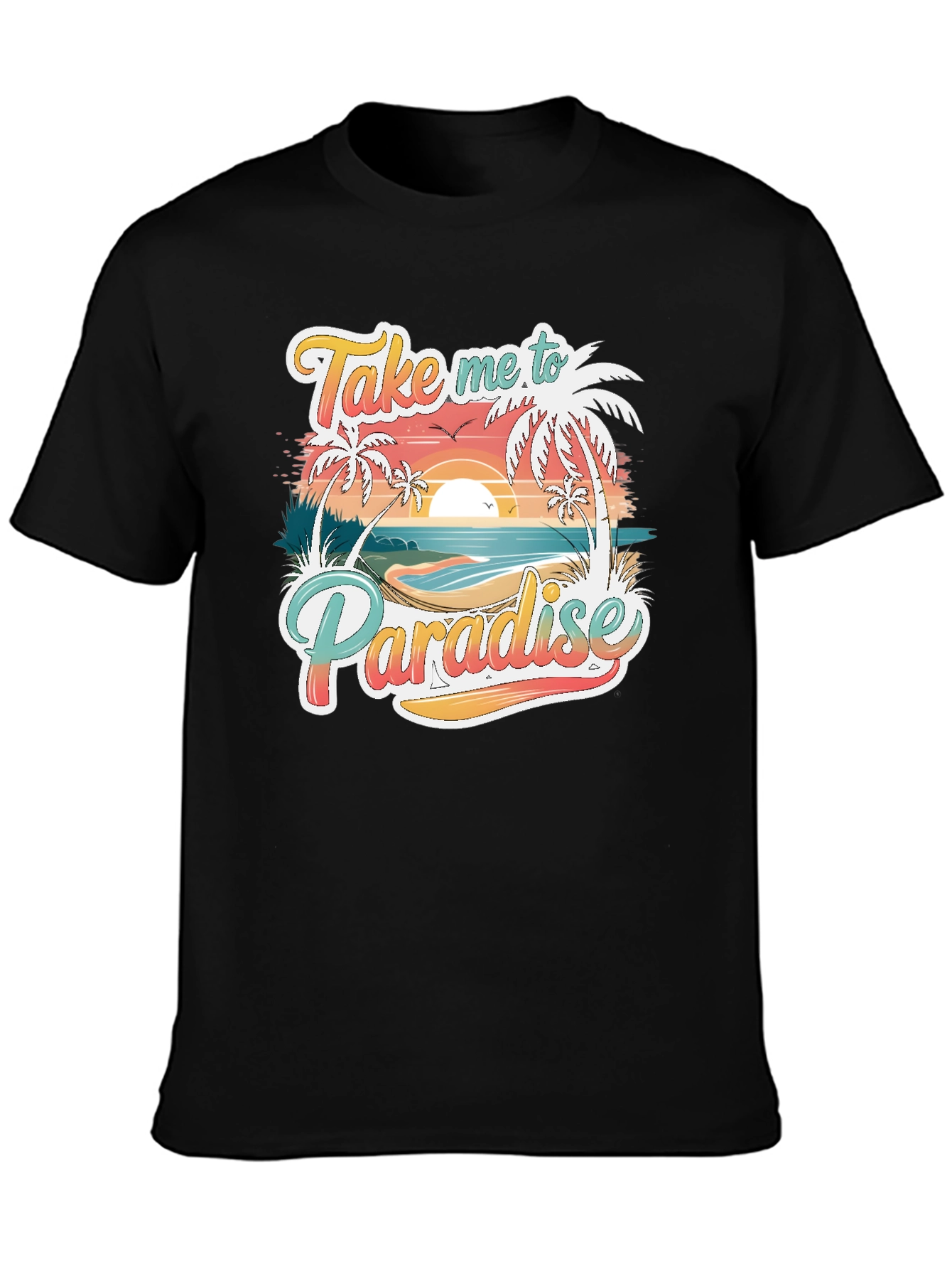 Black Take Me to Paradise Graphic Tee view 3