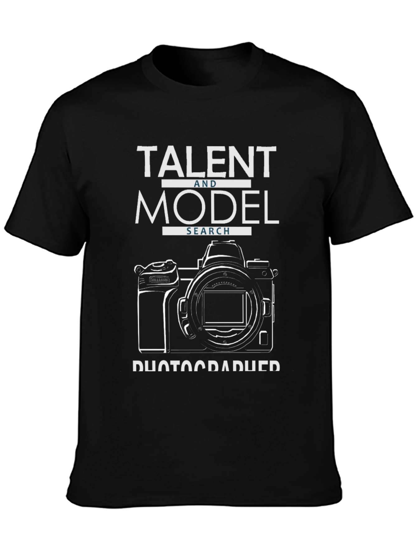 Black Talent & Model Search Photographer T-Shirt view 3