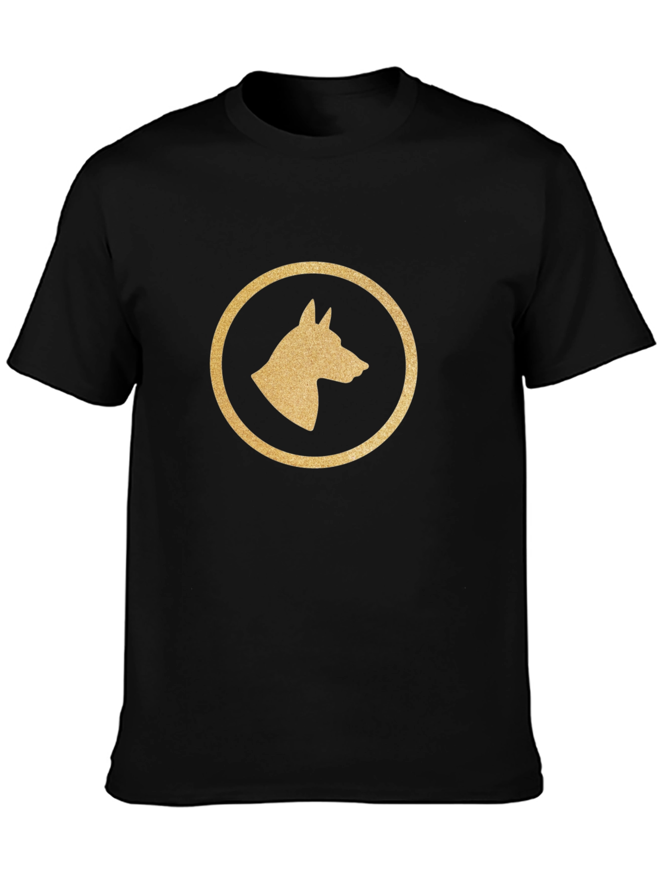 Black Dog Silhouette Graphic Tee - Black Cotton Blend view 3