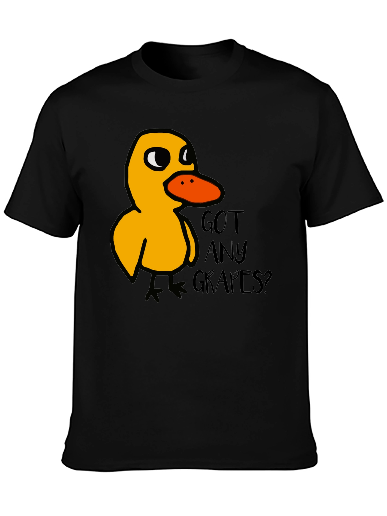 Black Got Any Grapes Duck T-Shirt Funny Meme Tee view 3