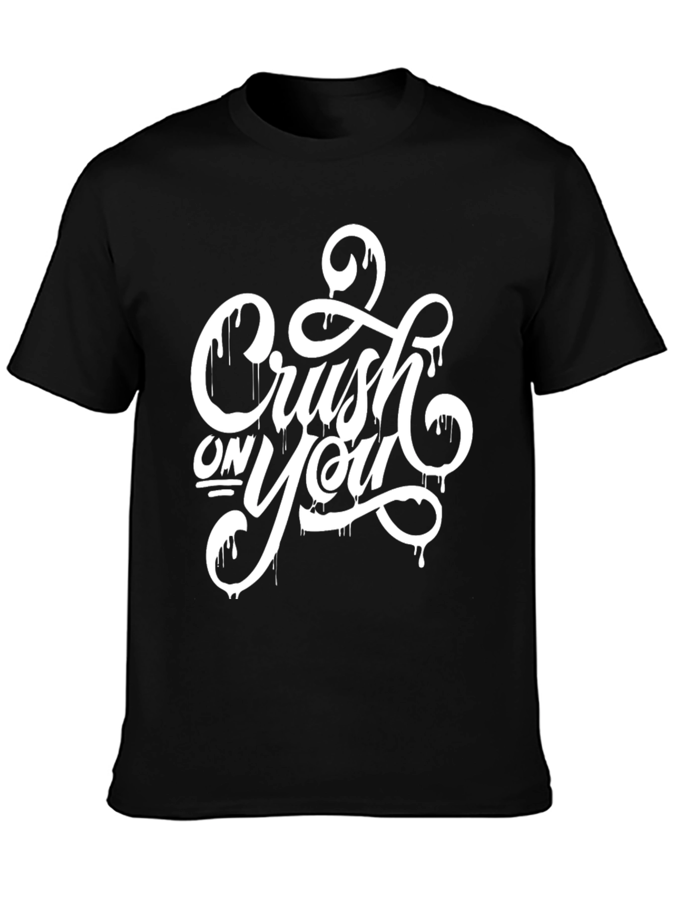Black Crush On You Black Graphic T-Shirt for Men view 3