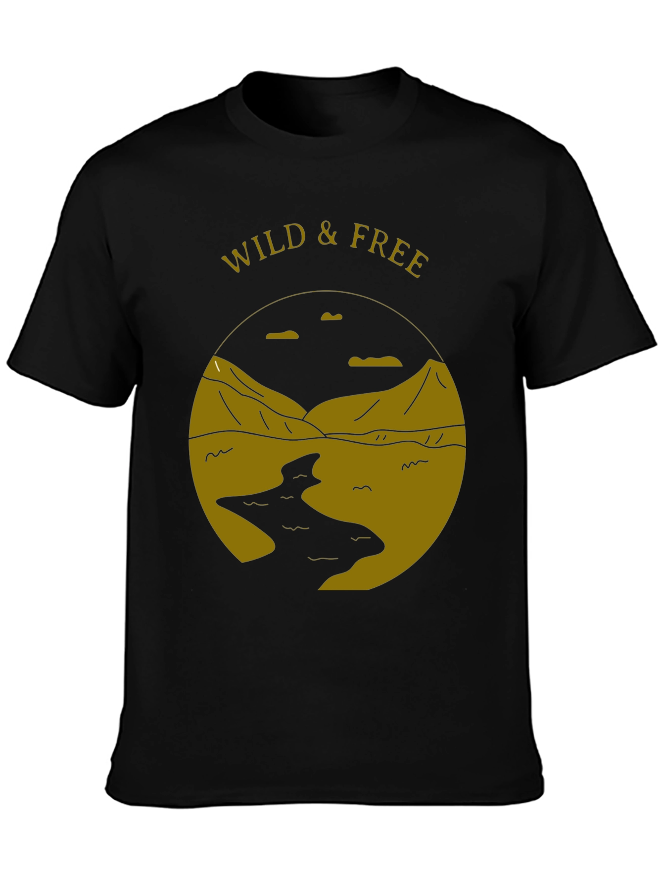 Black Wild & Free Graphic Tee - Black T-Shirt view 3