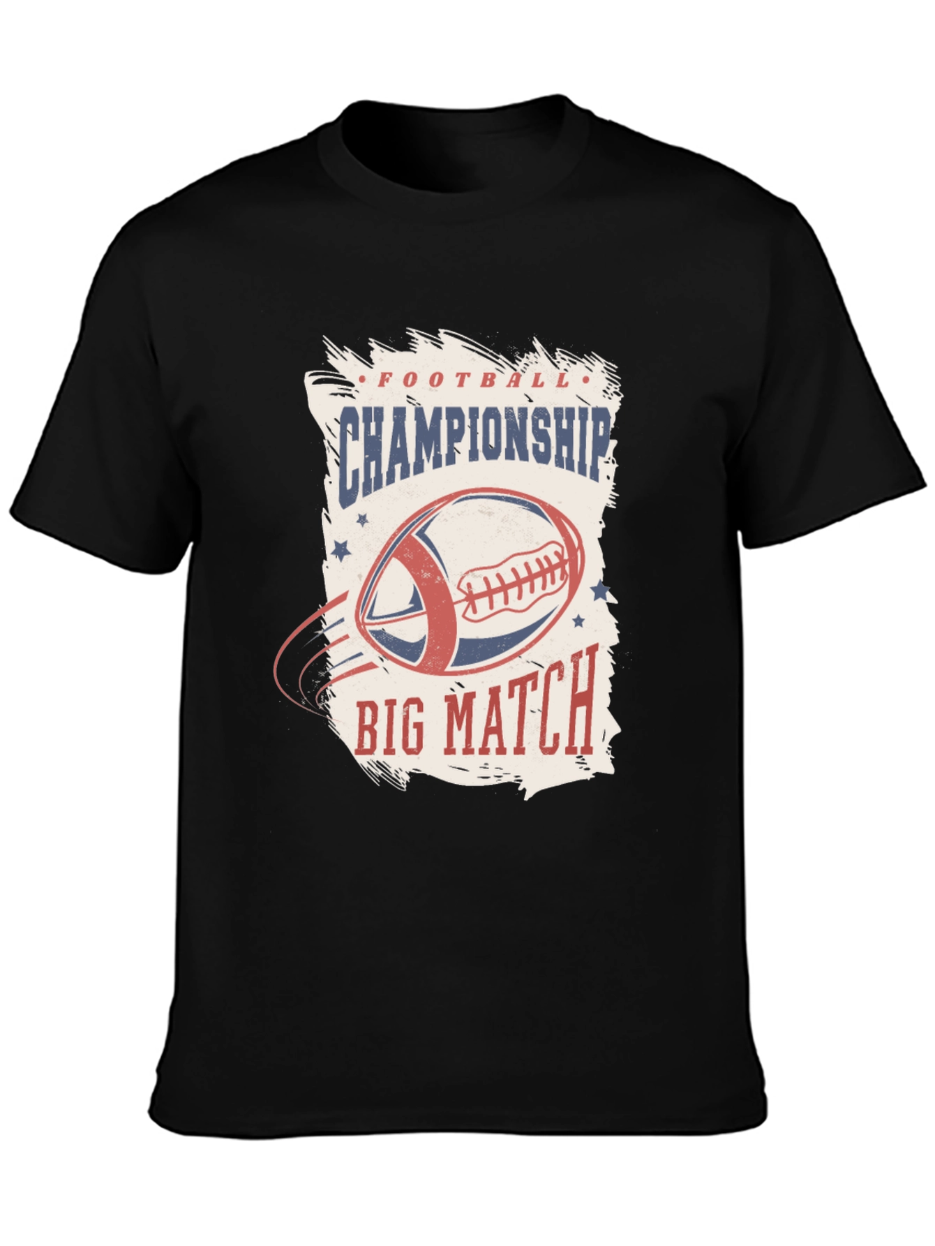 Black Football Championship Big Match Graphic Tee view 3