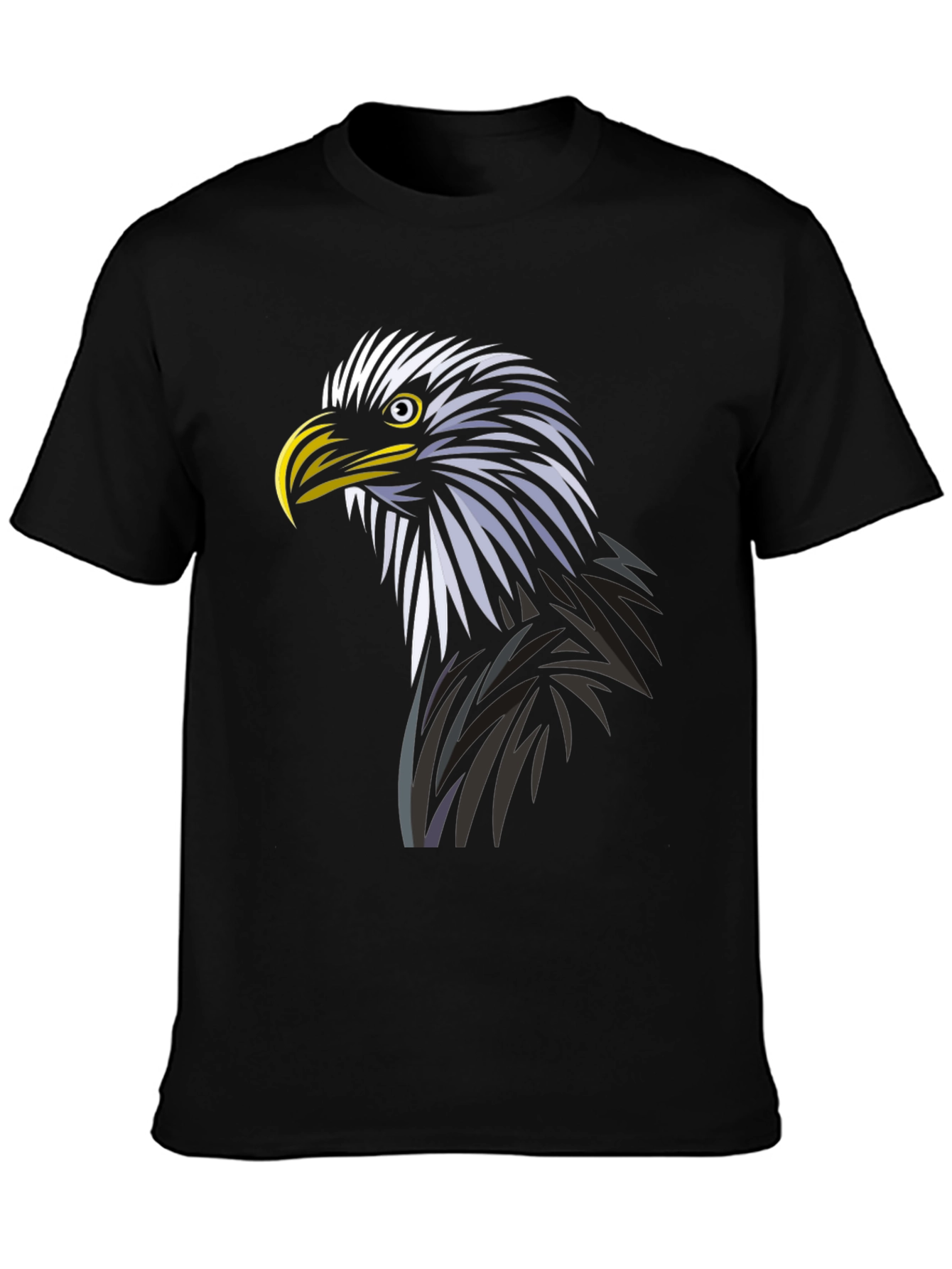 Black Eagle Graphic Tee - Black Cotton Blend view 3