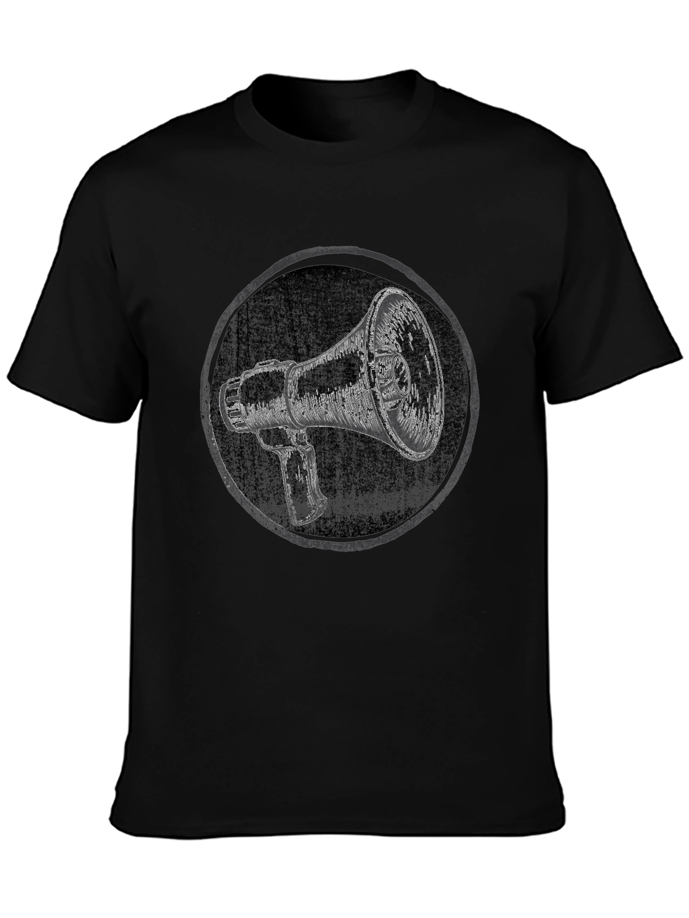 Black Megaphone Graphic Tee - Express Yourself! view 3